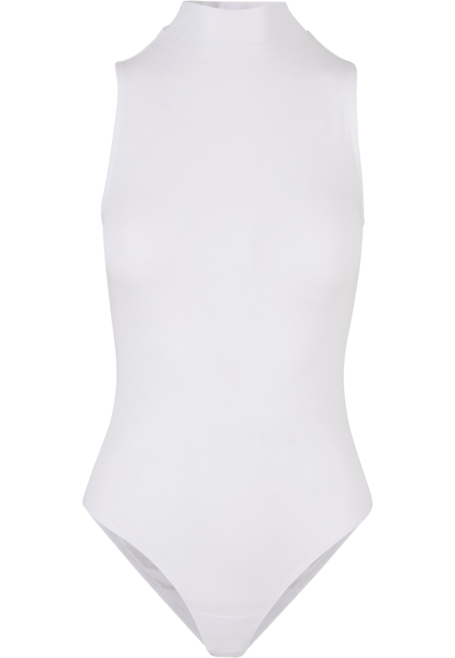 Ladies Sleeveless Turtleneck Body white | white