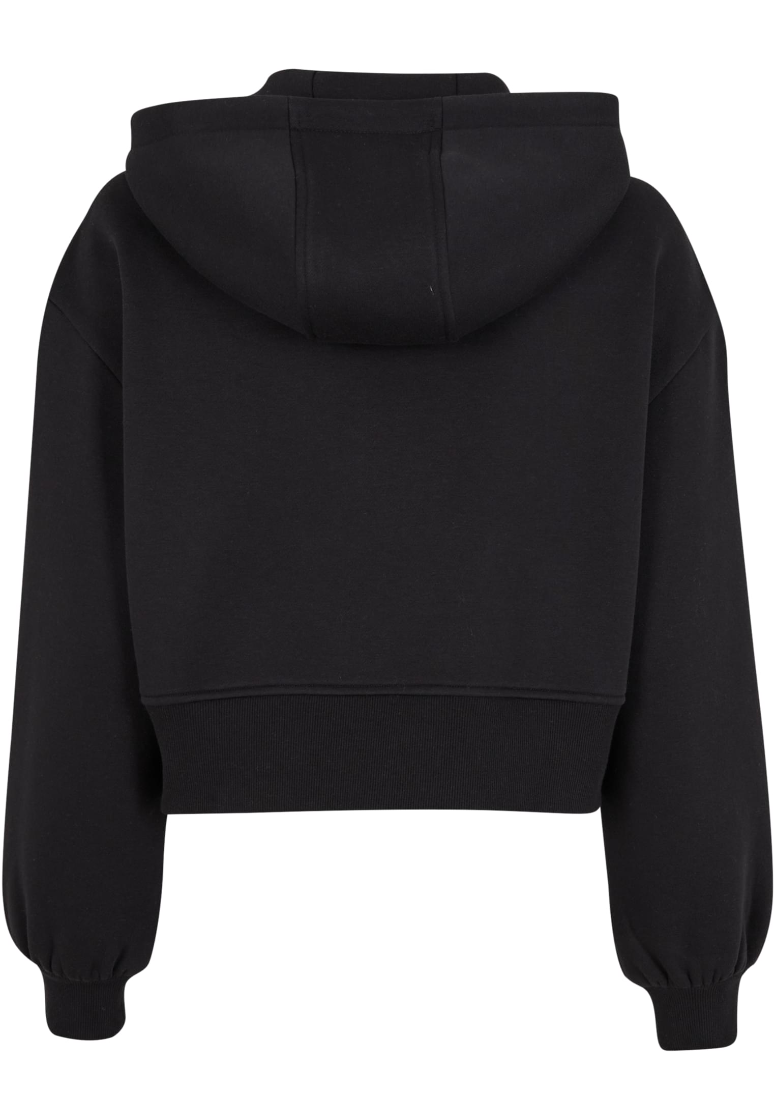 Ladies Short Oversized Zip Jacket black | black