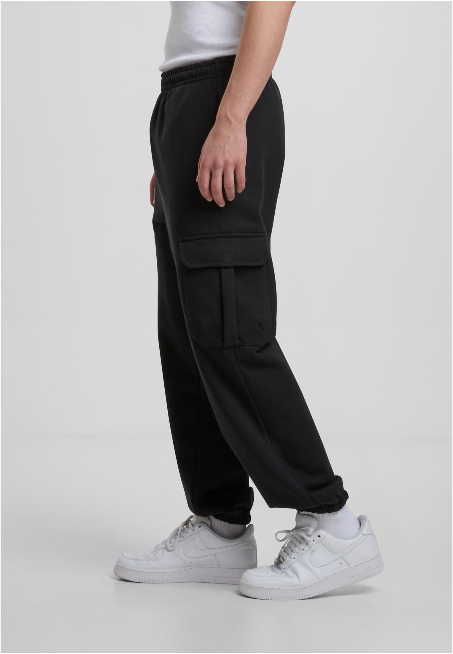 90s Cargo Sweatpants black | black