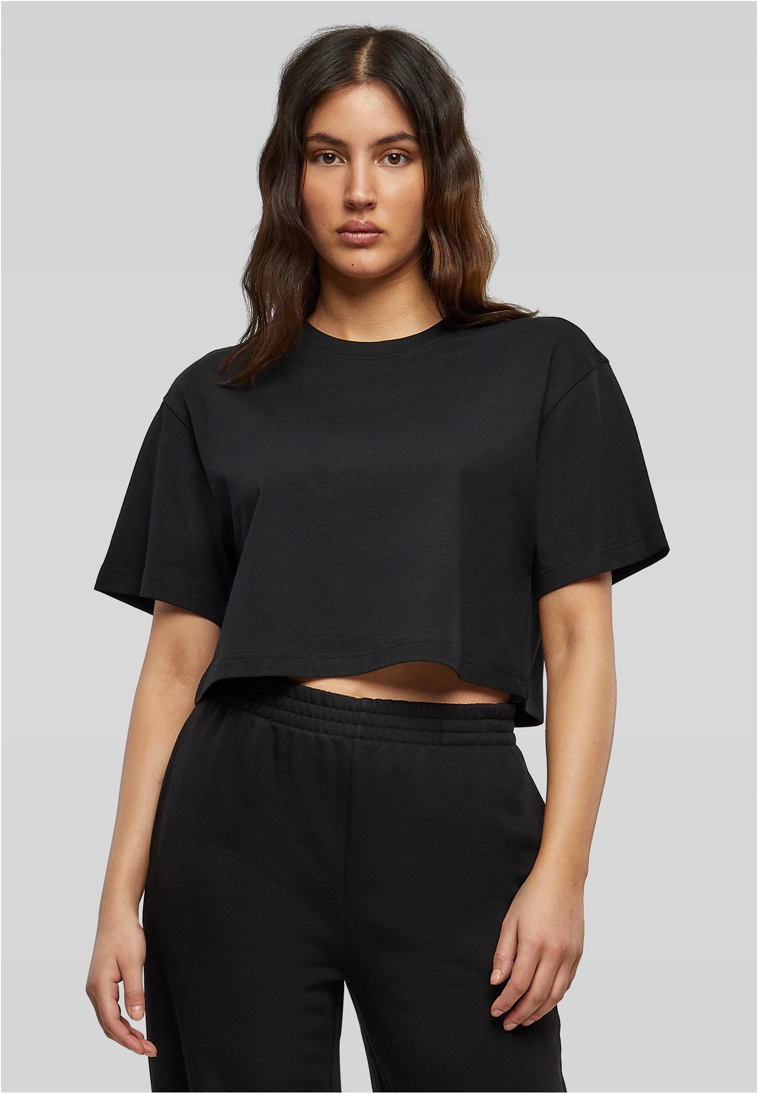 Ladies Short Oversized Tee black | black