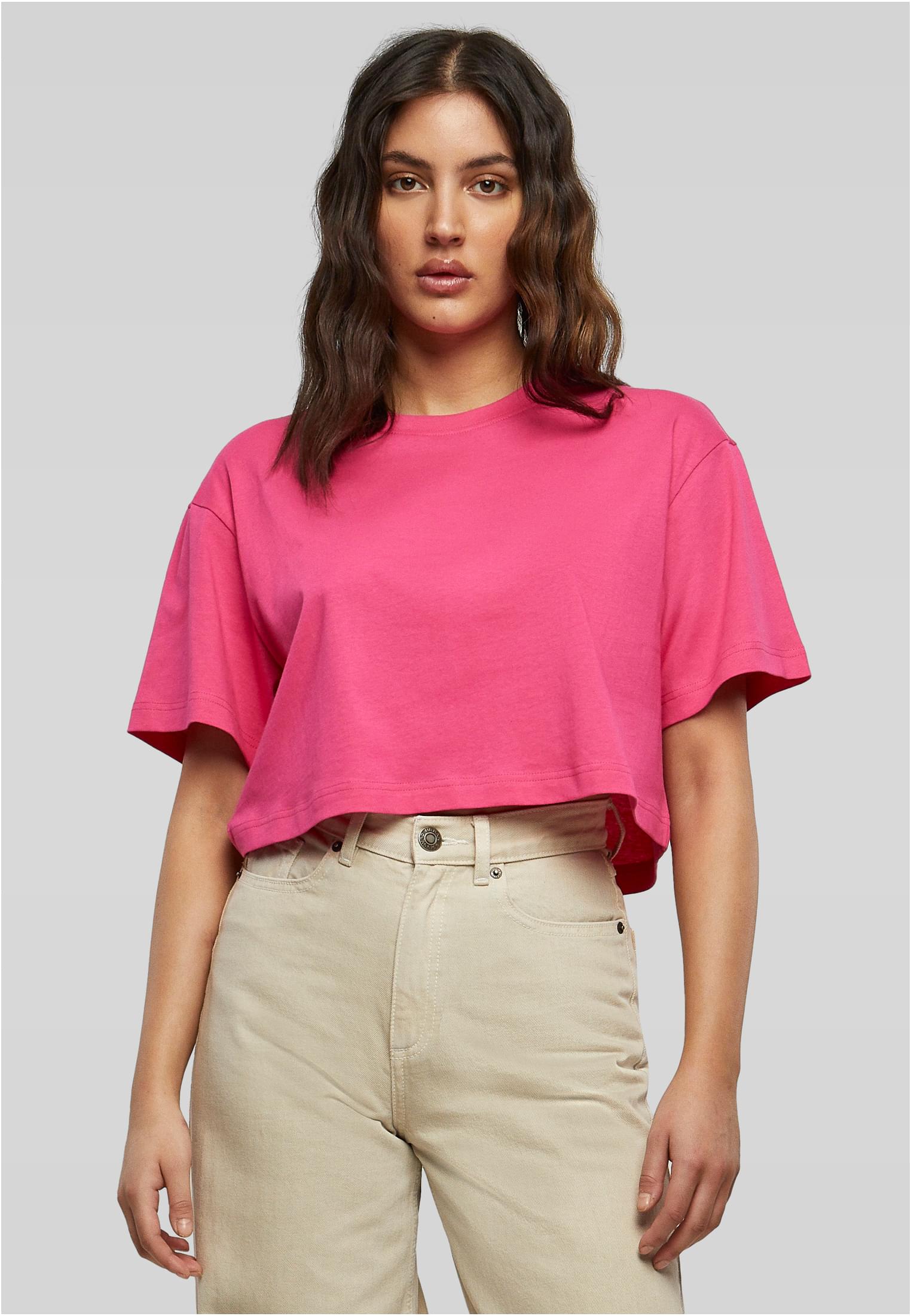 Ladies Short Oversized Tee hibiskuspink | hibiskuspink