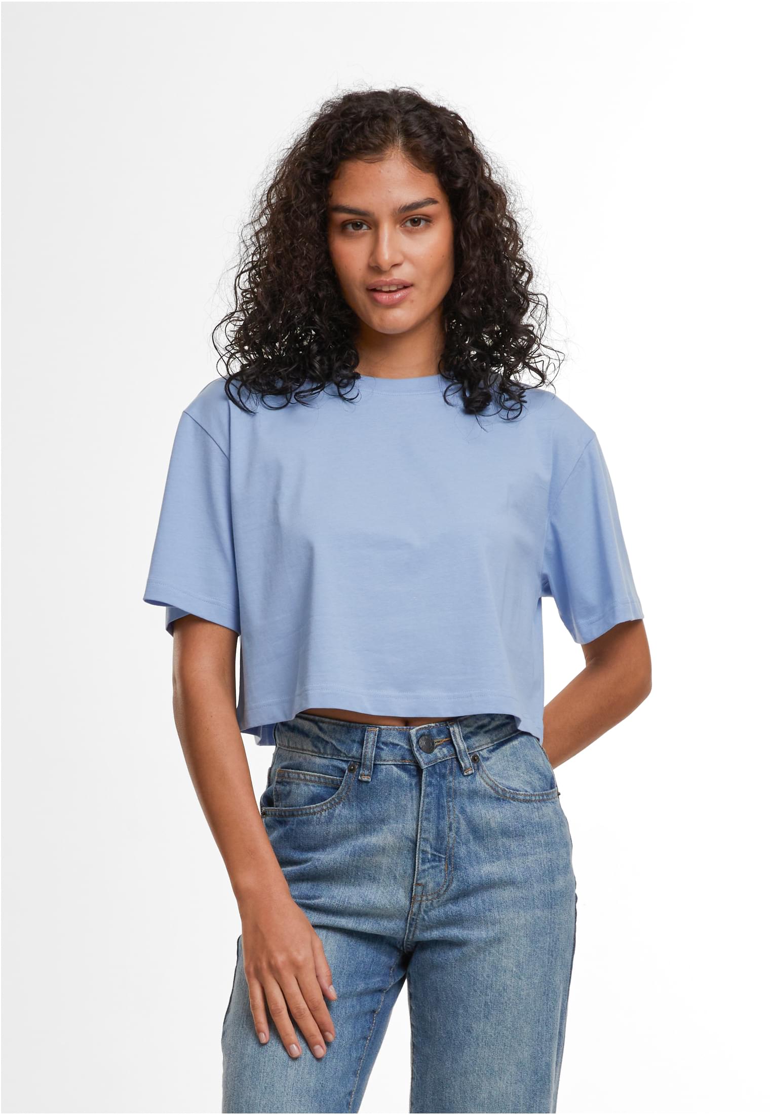 Ladies Short Oversized Tee powderblue | powderblue
