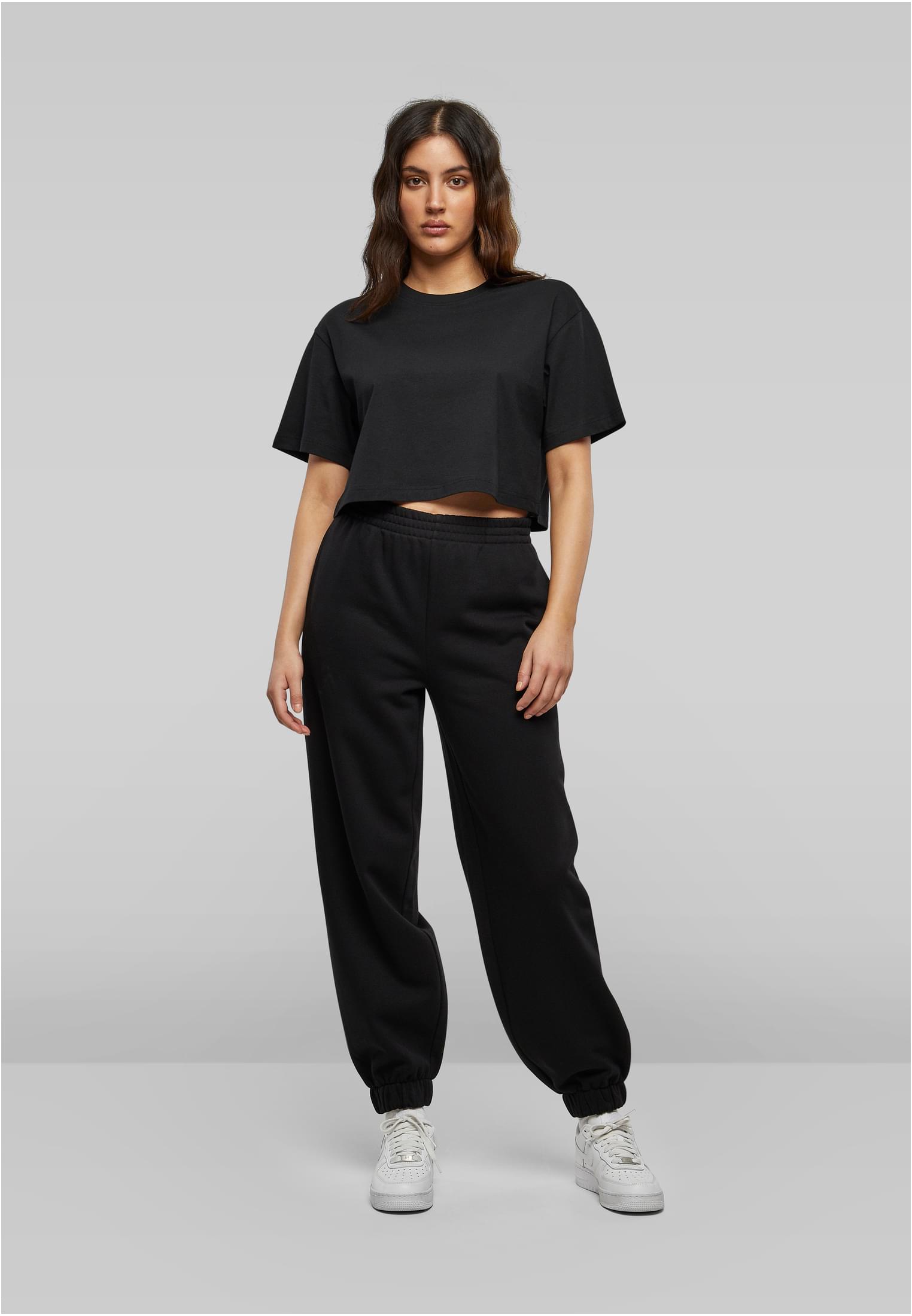 Ladies Short Oversized Tee black | black