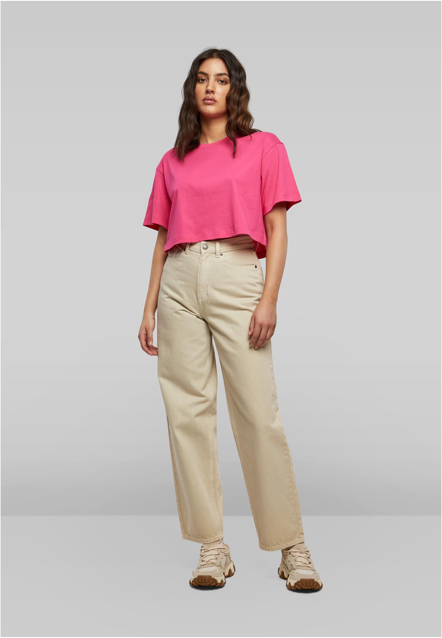 Ladies Short Oversized Tee hibiskuspink | hibiskuspink