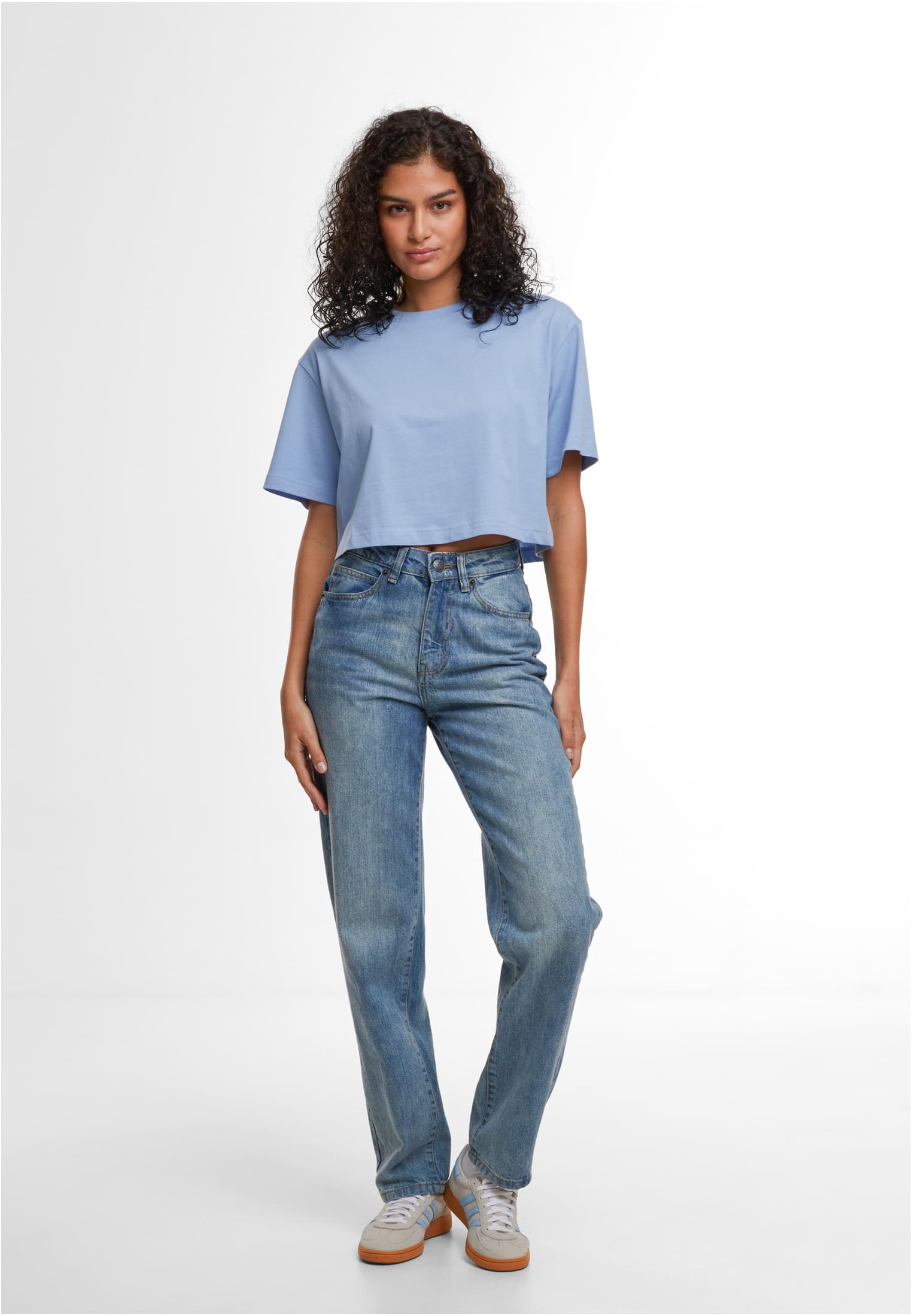 Ladies Short Oversized Tee powderblue | powderblue