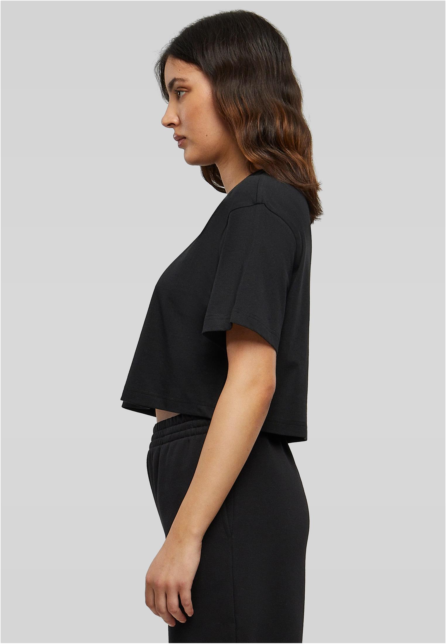 Ladies Short Oversized Tee black | black