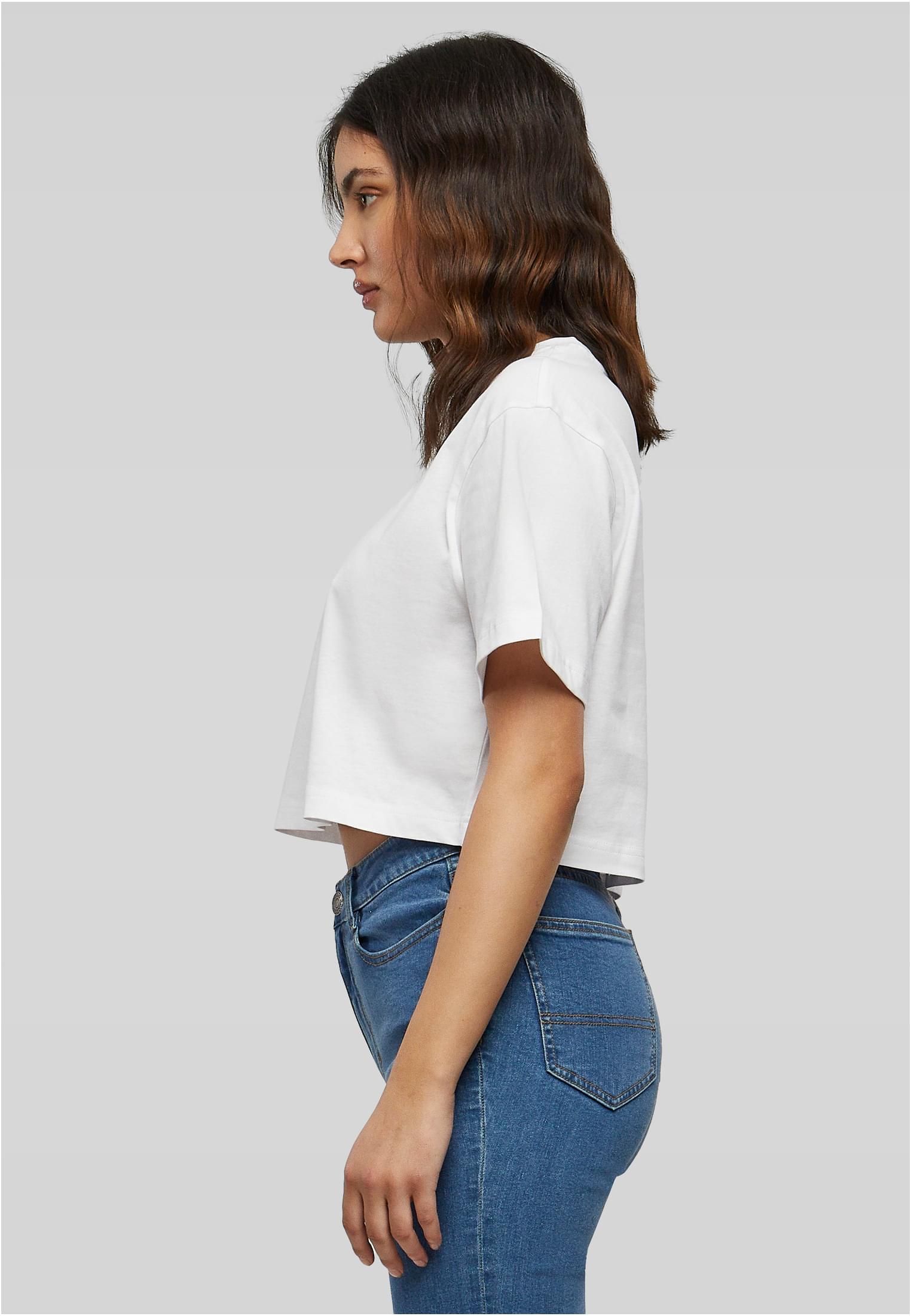 Ladies Short Oversized Tee white | white