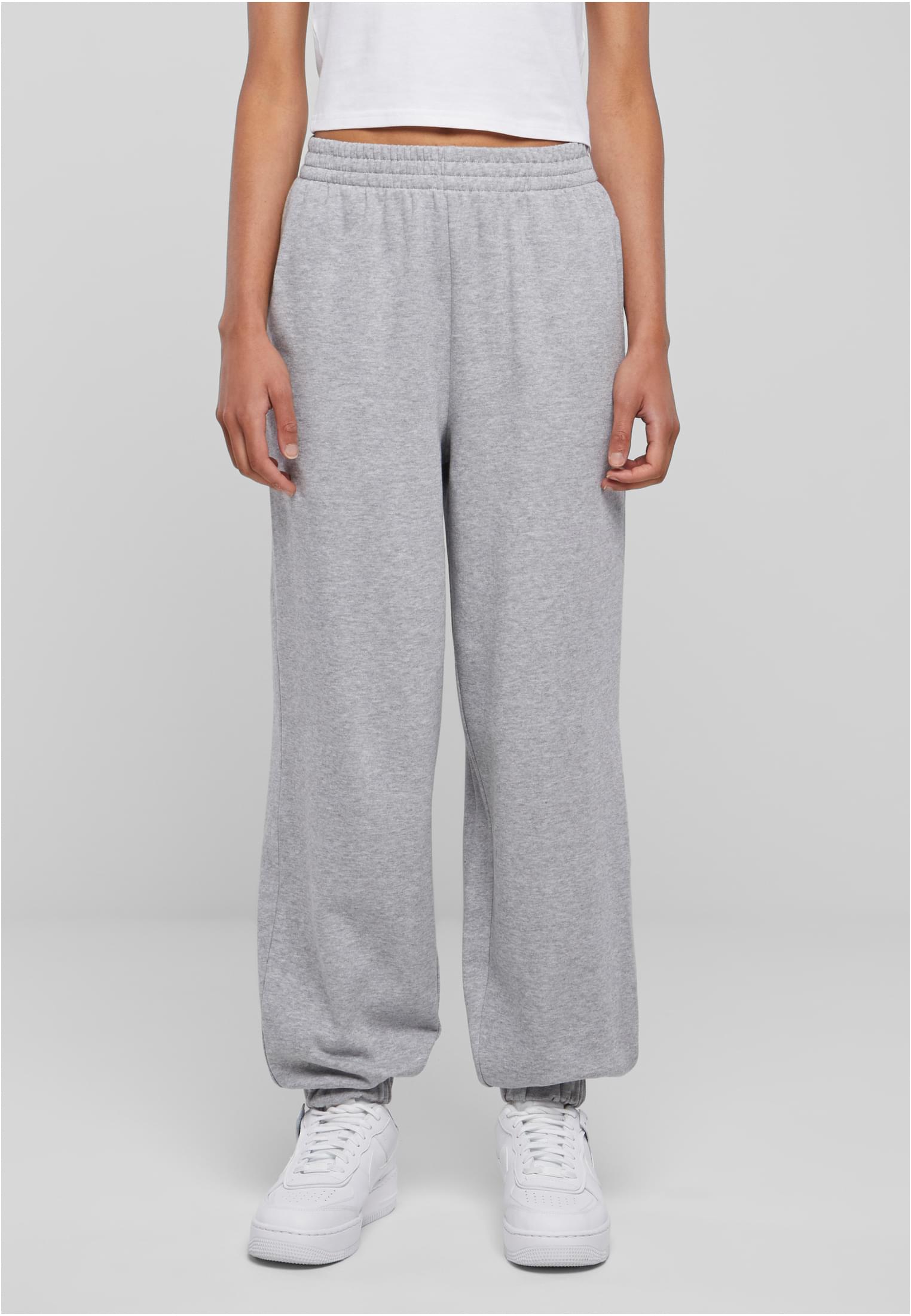 Ladies High Waist Ballon Sweat Pants heathergrey | heathergrey