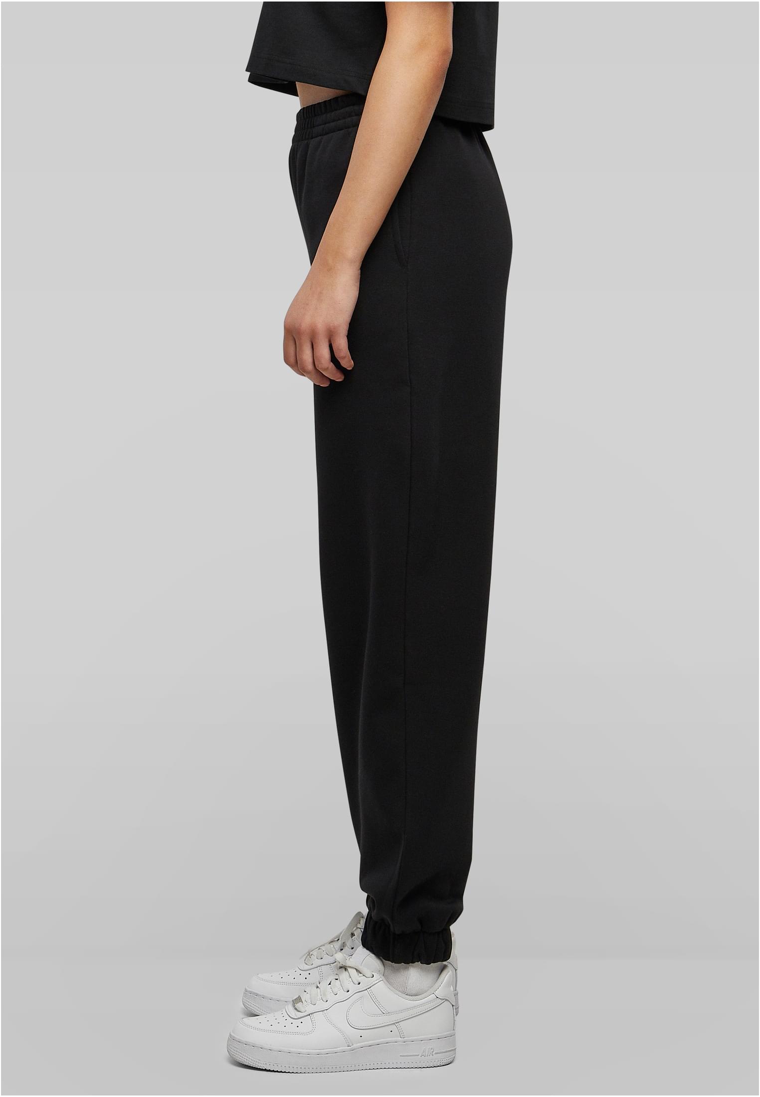 Ladies High Waist Ballon Sweat Pants black | black