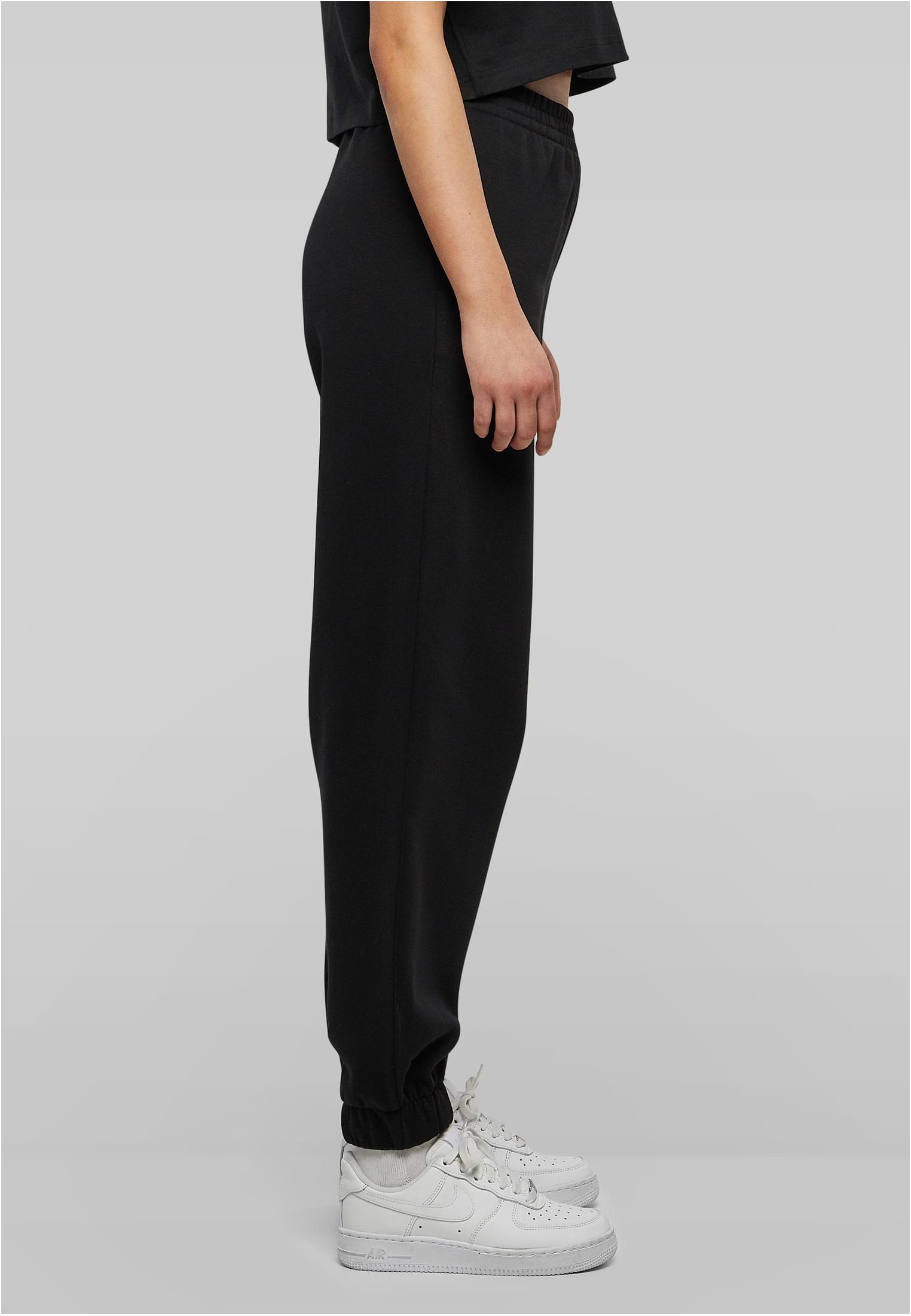 Ladies High Waist Ballon Sweat Pants black | black