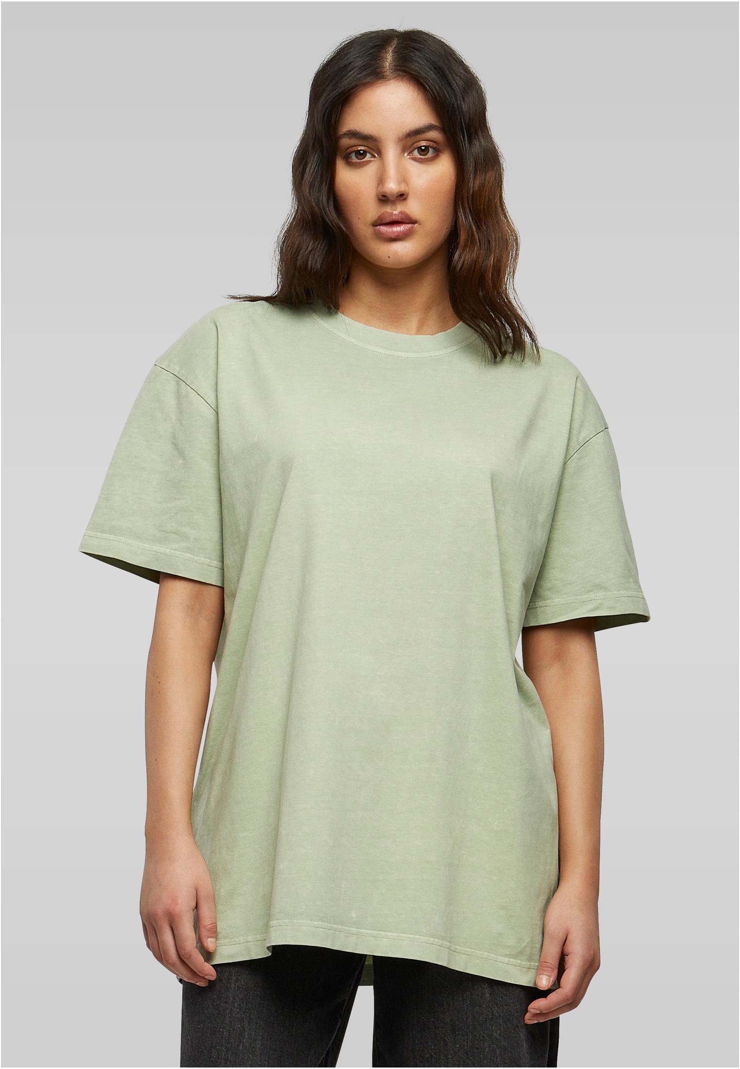 Ladies Oversized Acid Wash Tee softsalvia | softsalvia