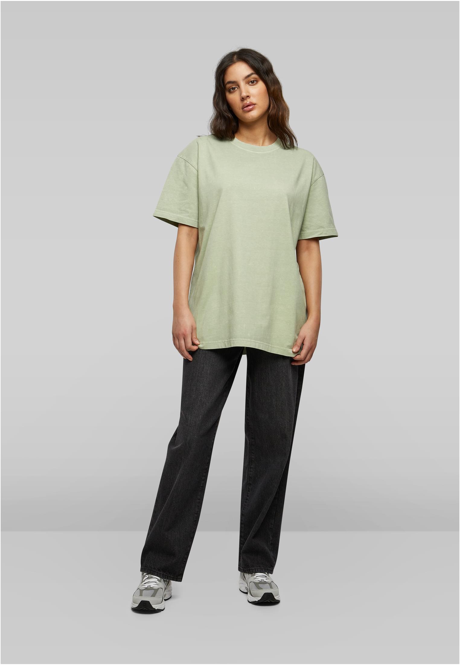 Ladies Oversized Acid Wash Tee softsalvia | softsalvia