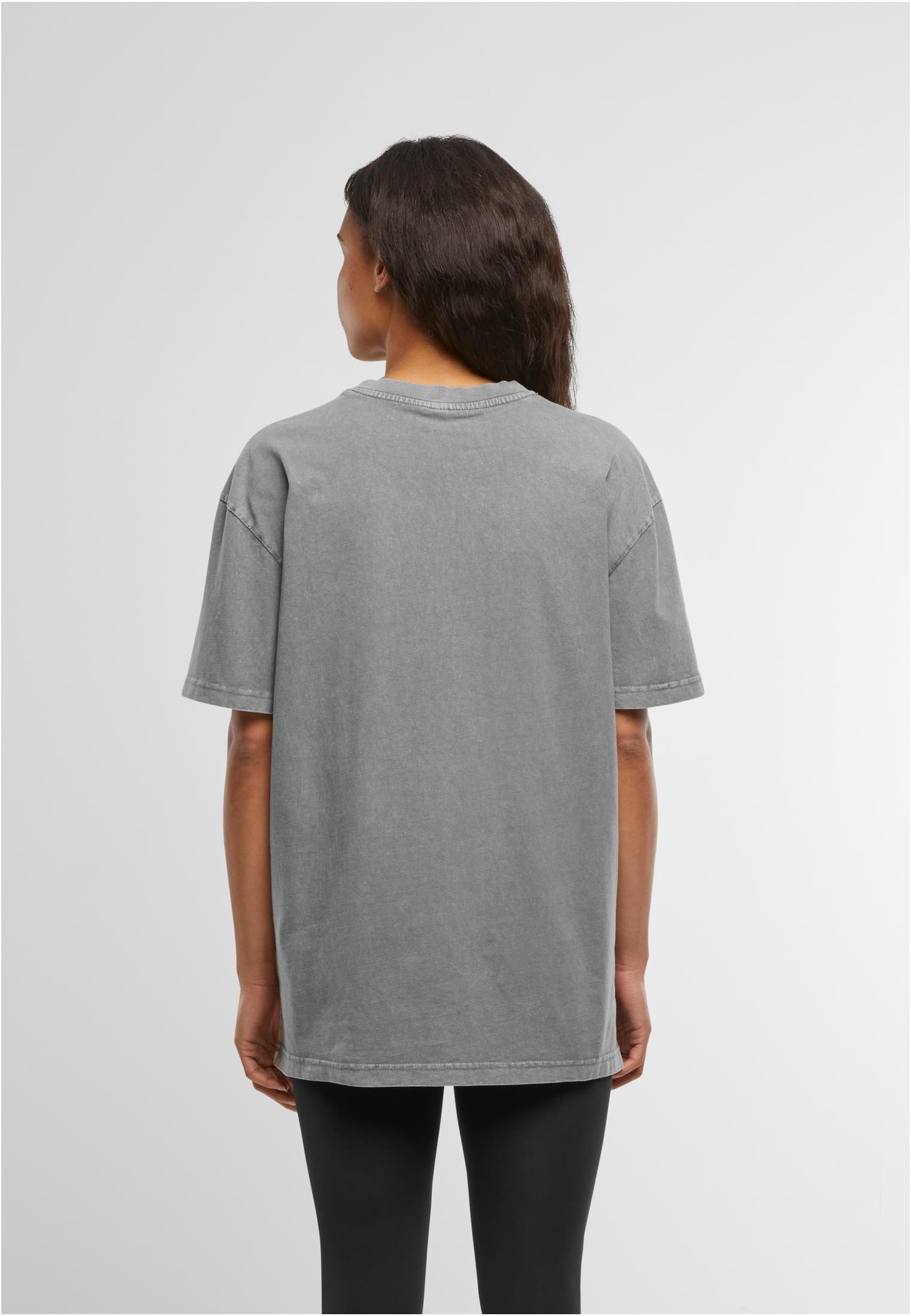 Ladies Oversized Acid Wash Tee asphalt | asphalt
