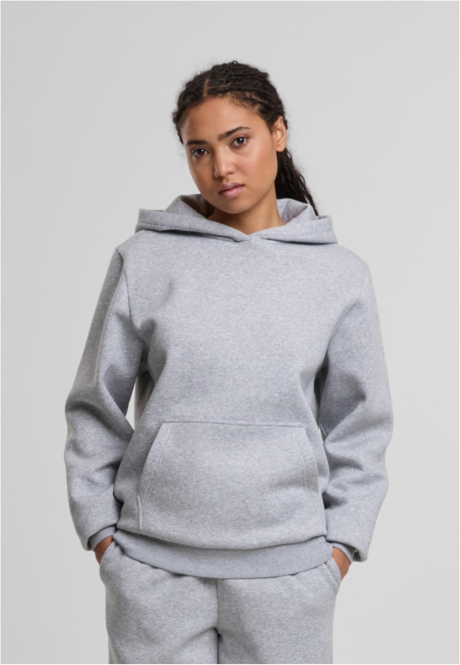 Ladies Fluffy Hoody heathergrey | heathergrey