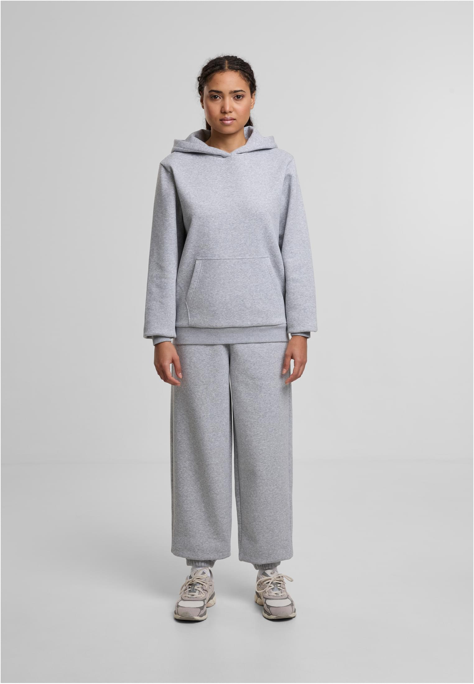 Ladies Fluffy Hoody heathergrey | heathergrey