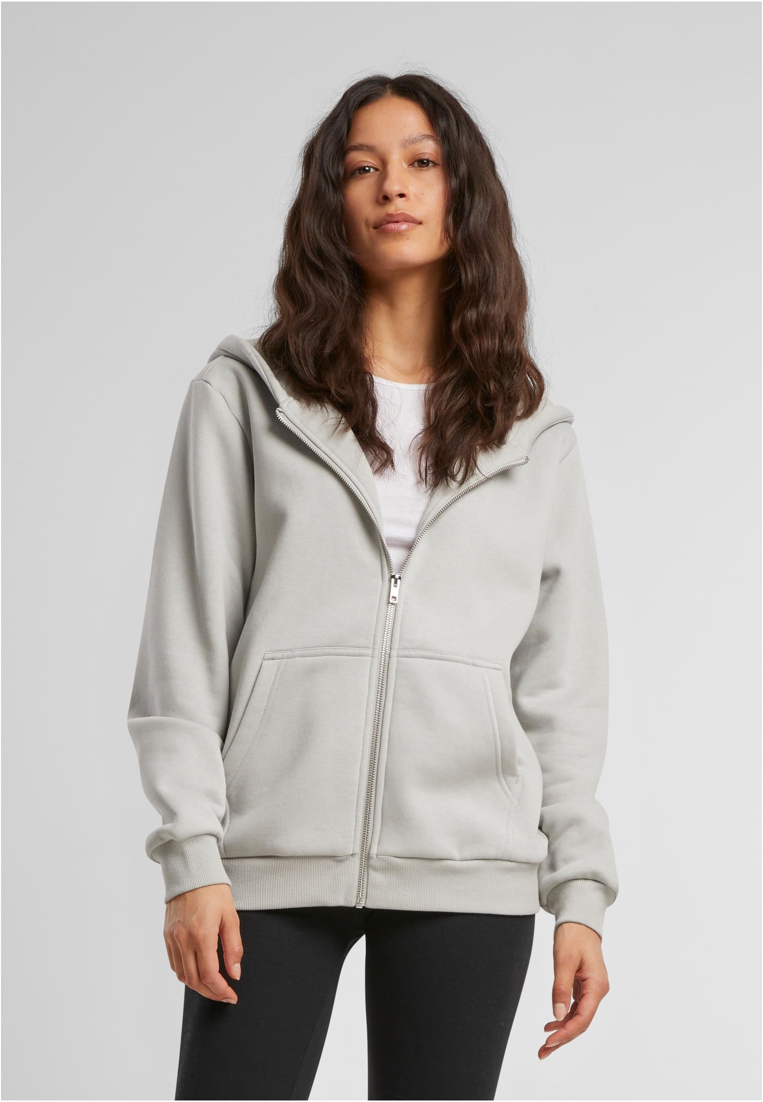 Ladies Fluffy Zip Hoody lightasphalt | lightasphalt