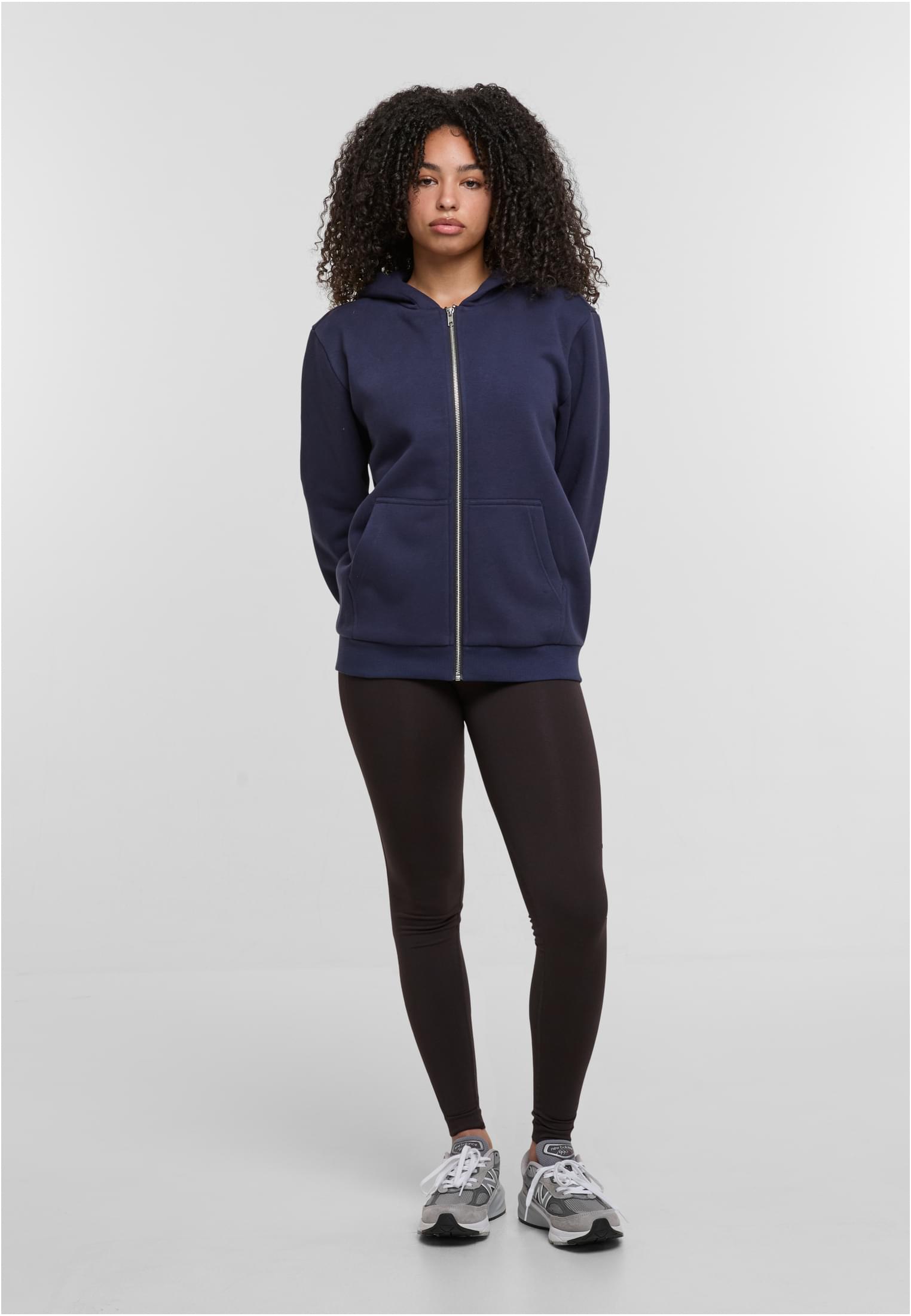 Ladies Fluffy Zip Hoody navy | navy