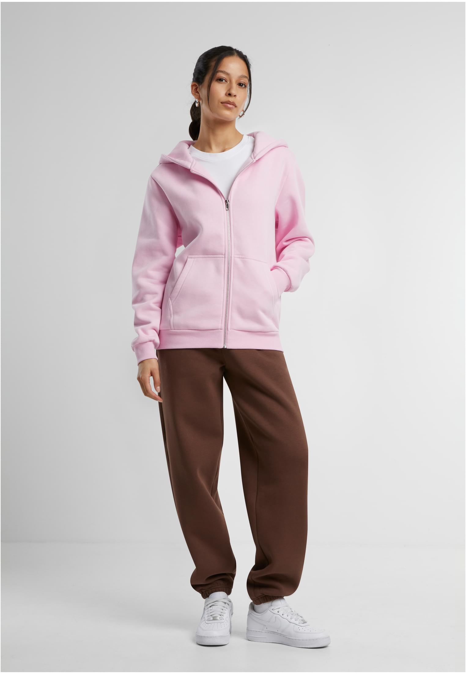 Ladies Fluffy Zip Hoody softpink | softpink