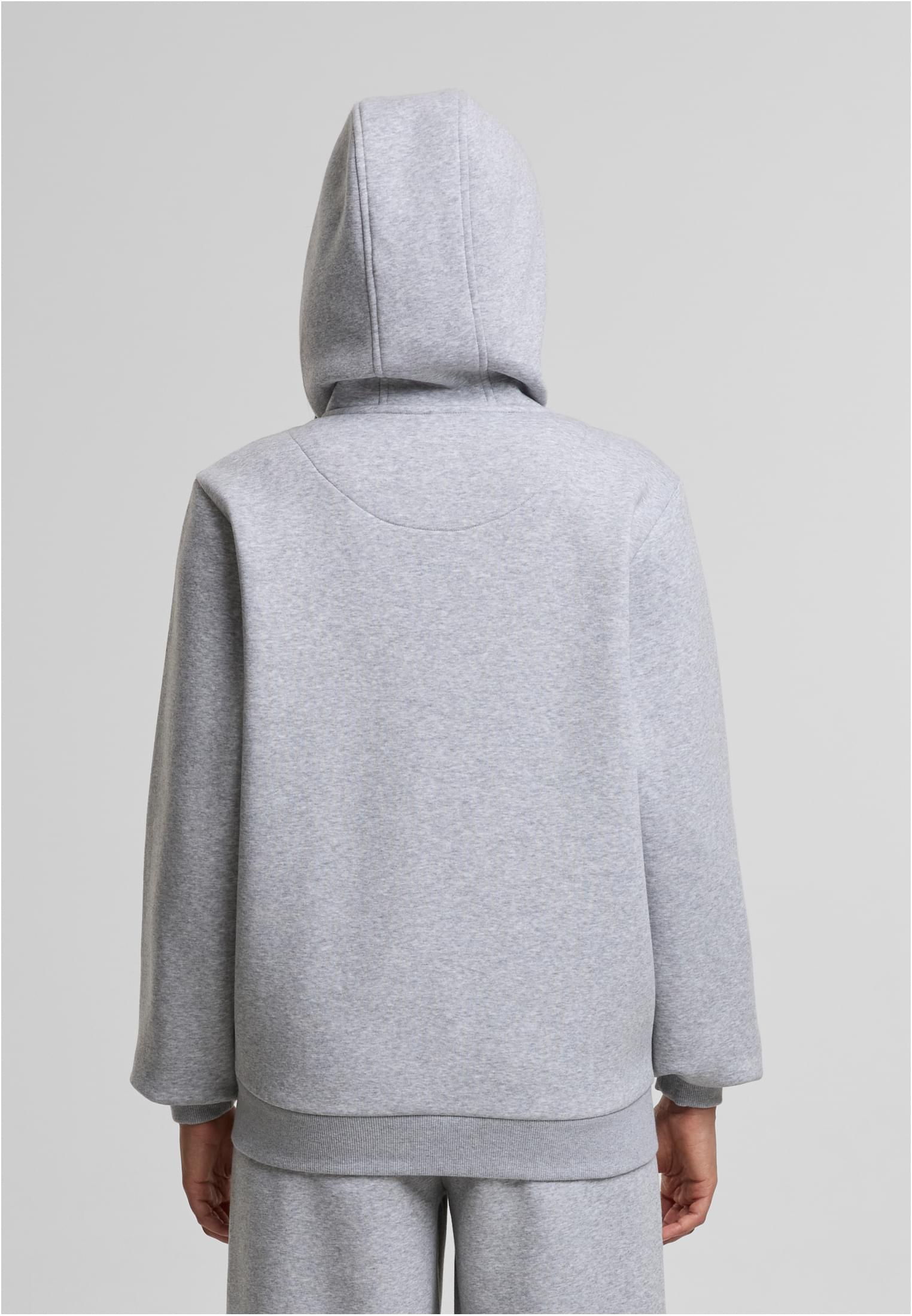 Ladies Fluffy Zip Hoody heathergrey | heathergrey
