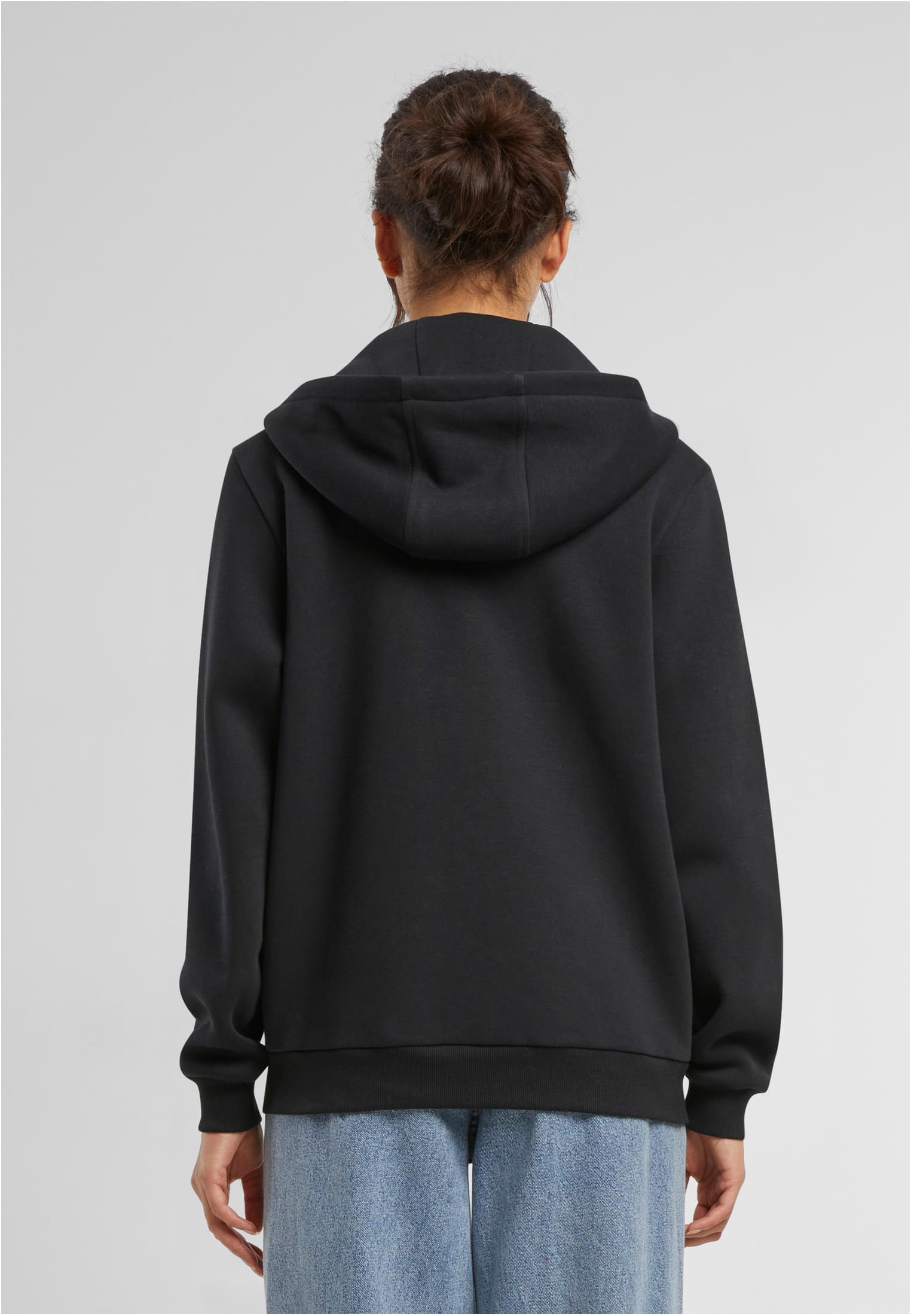 Ladies Fluffy Zip Hoody black | black