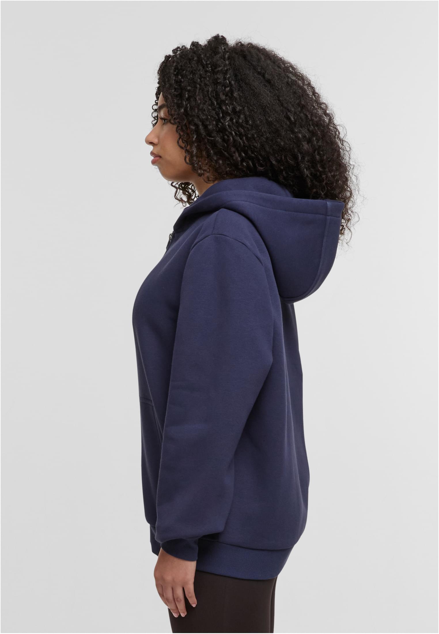 Ladies Fluffy Zip Hoody navy | navy