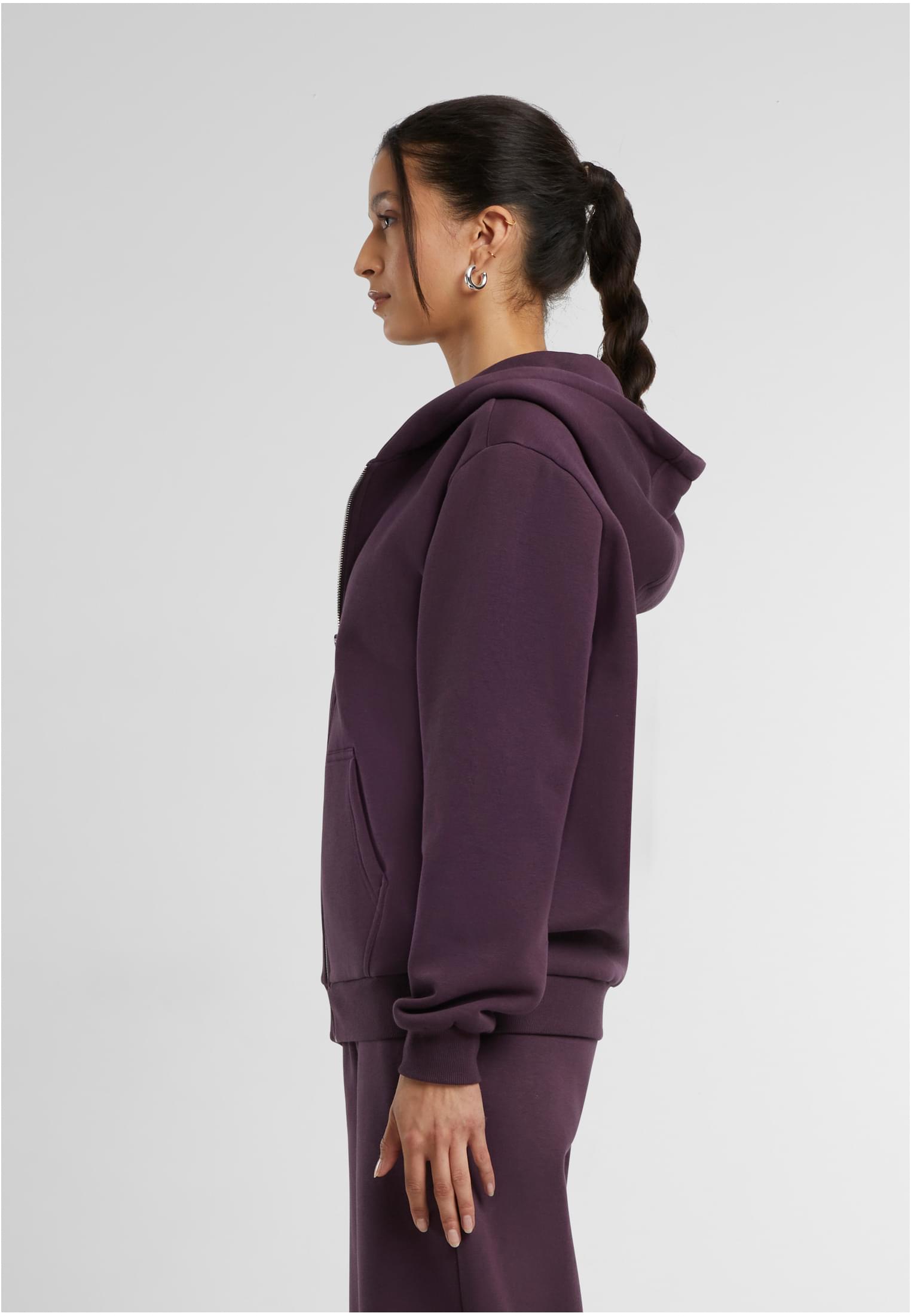 Ladies Fluffy Zip Hoody plumpurple | plumpurple