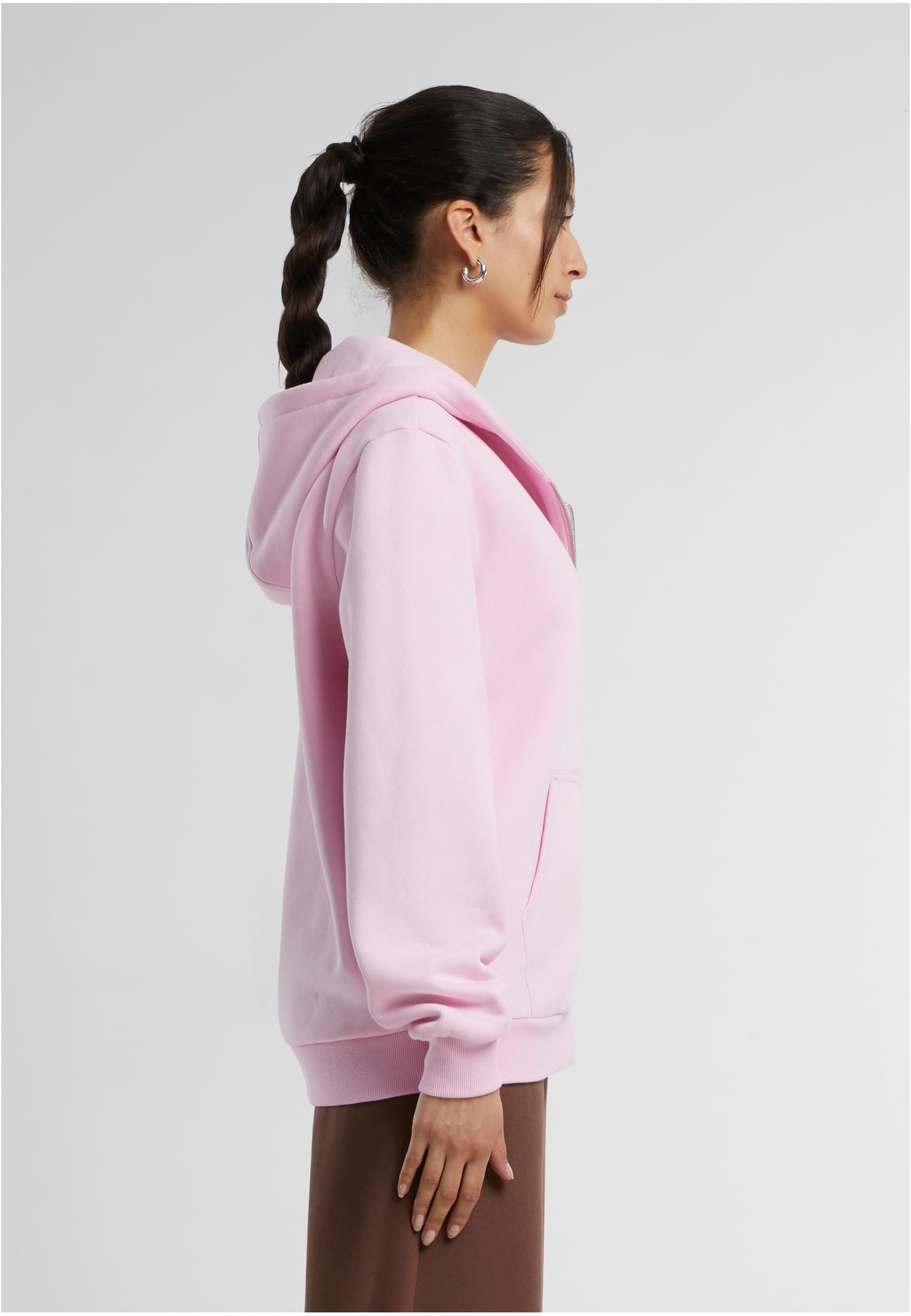 Ladies Fluffy Zip Hoody softpink | softpink