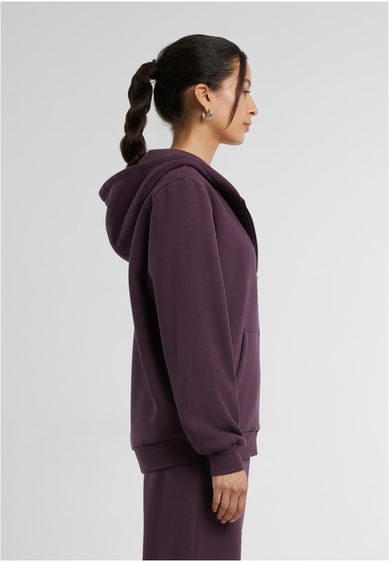 Ladies Fluffy Zip Hoody plumpurple | plumpurple