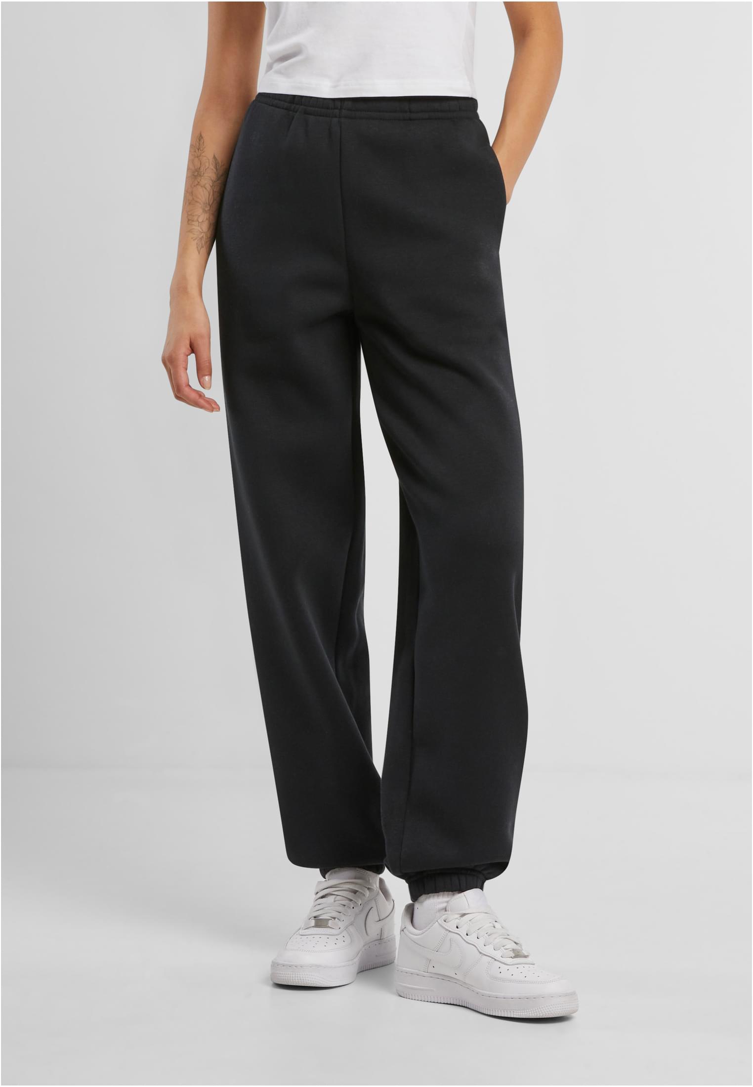 Ladies Fluffy Sweatpants black | black