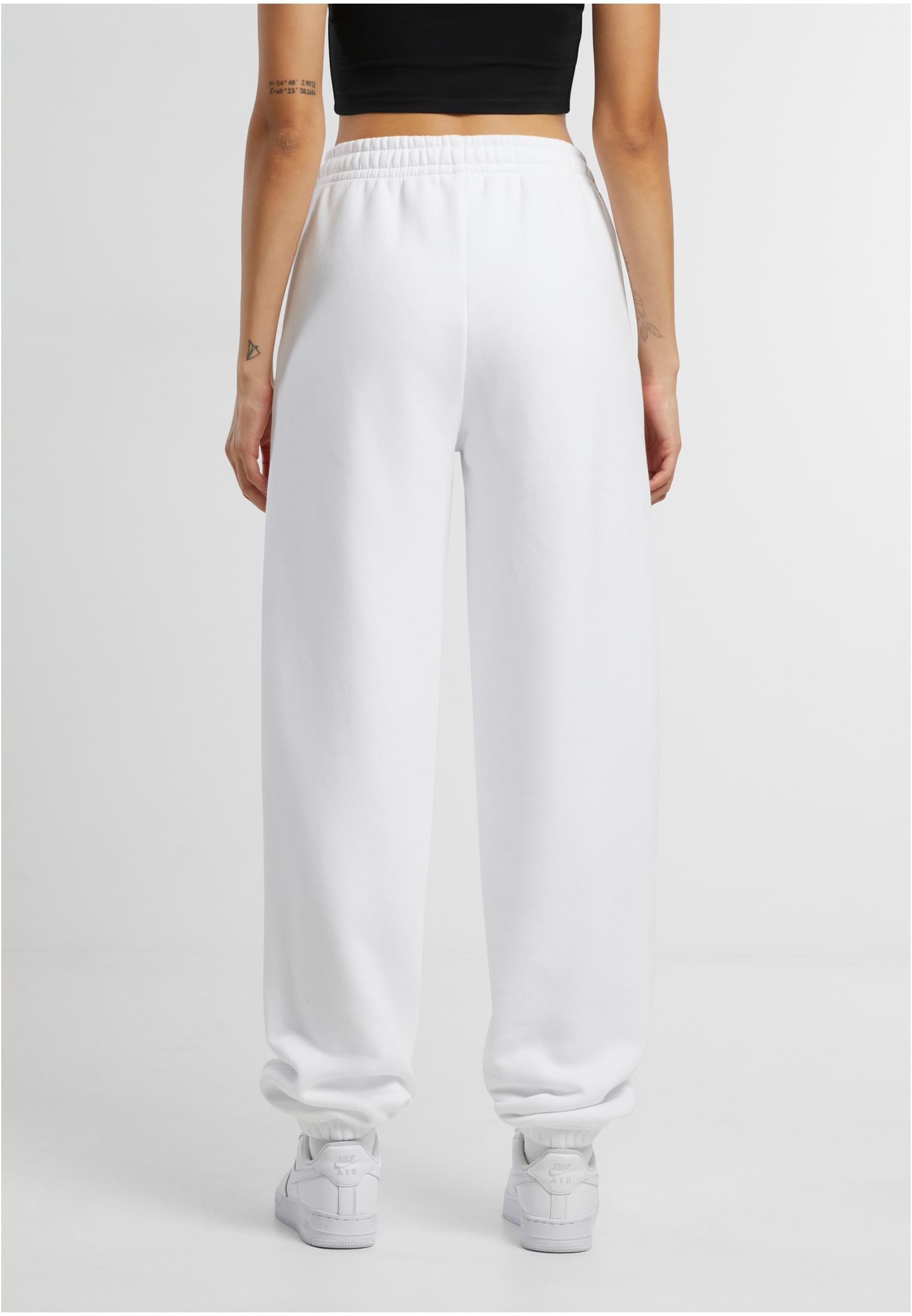 Ladies Fluffy Sweatpants white | white