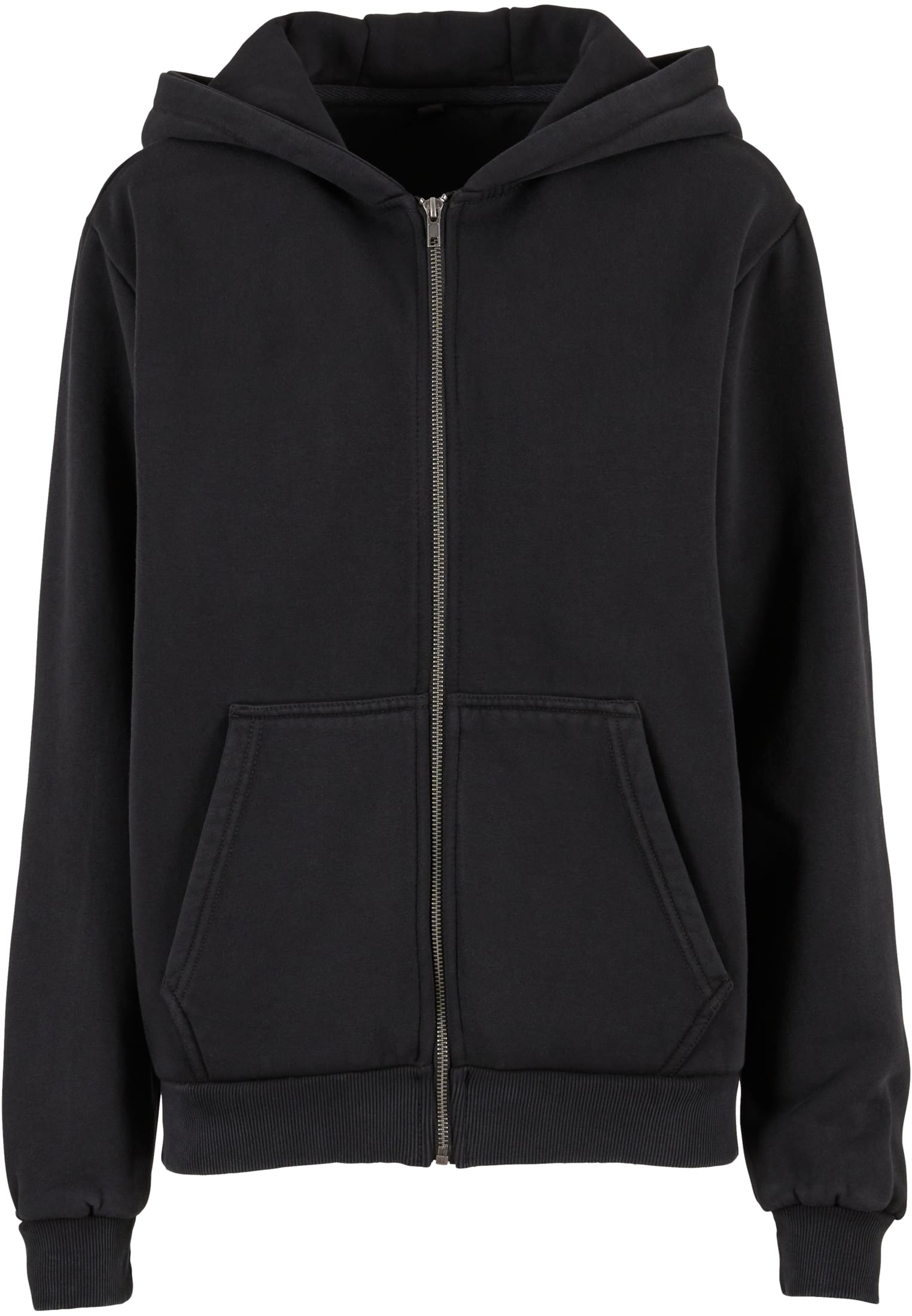 Ladies Vintage Heavy Zip Hoody black | black