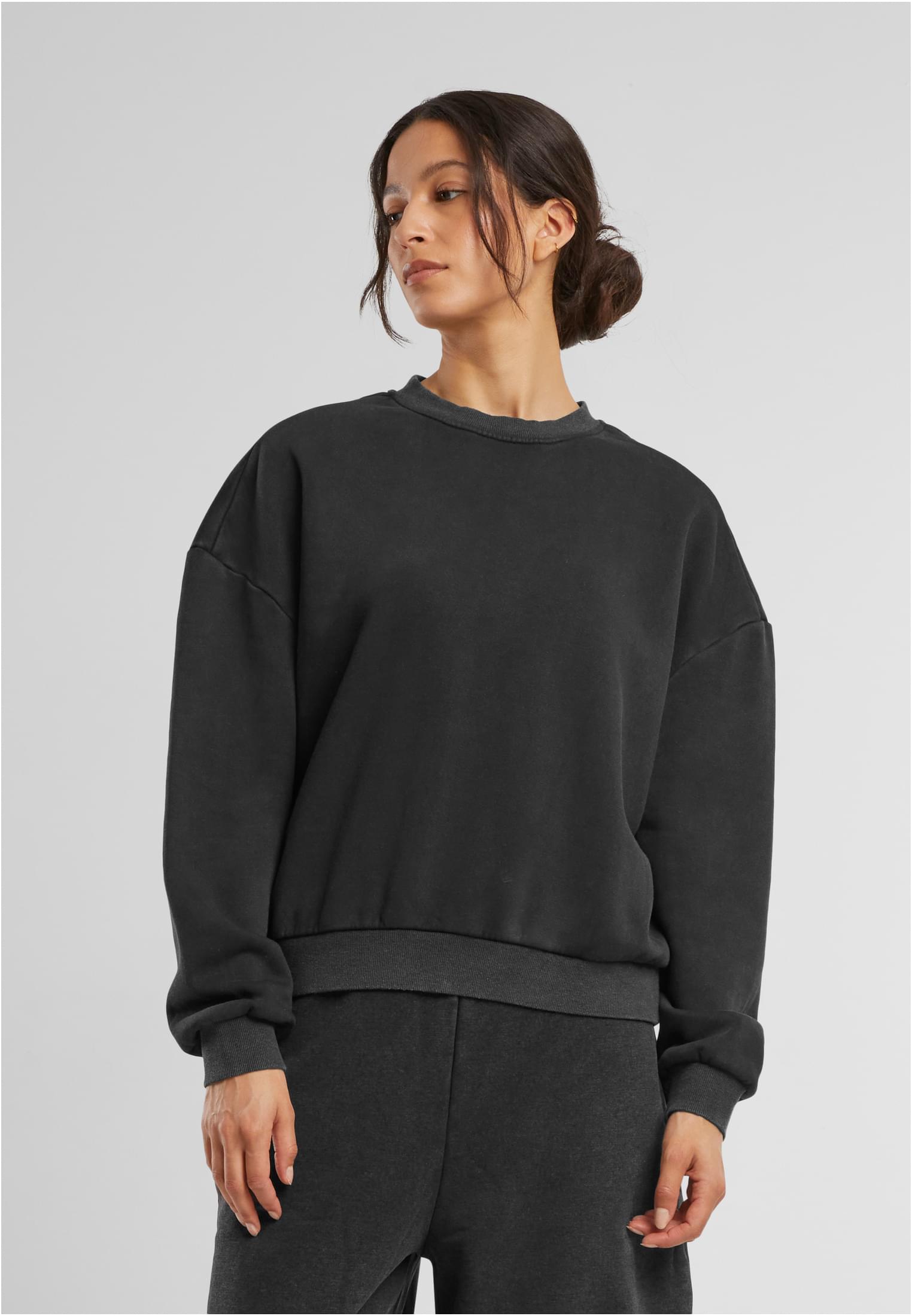 Ladies Vintage Heavy Crewneck black | black
