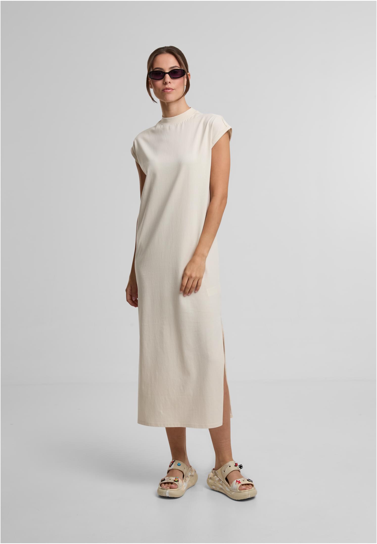 Ladies Long Extended Shoulder Dress whitesand | whitesand