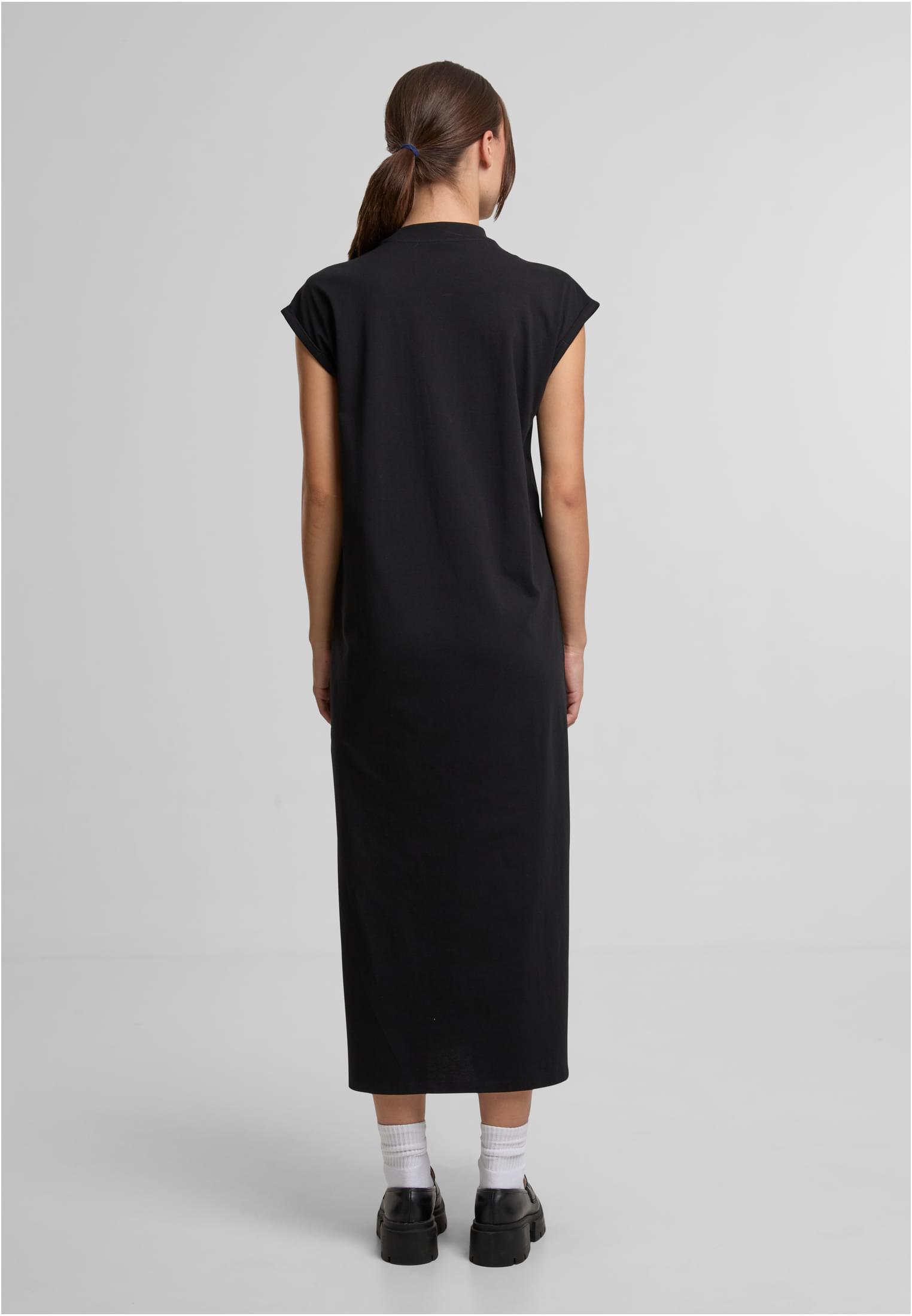 Ladies Long Extended Shoulder Dress black | black