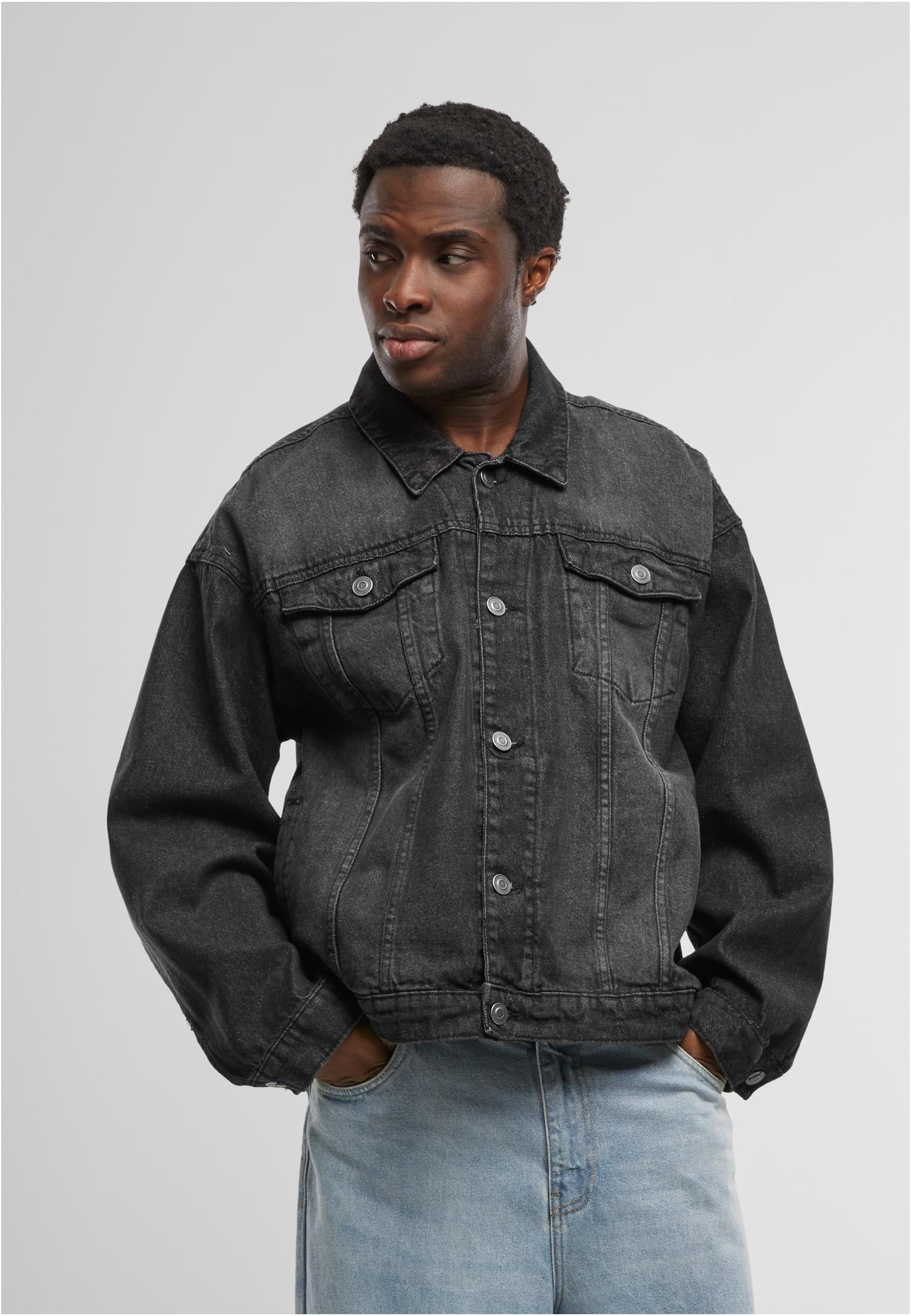 Heavy Ounce Boxy Denim Jacket black washed | black washed