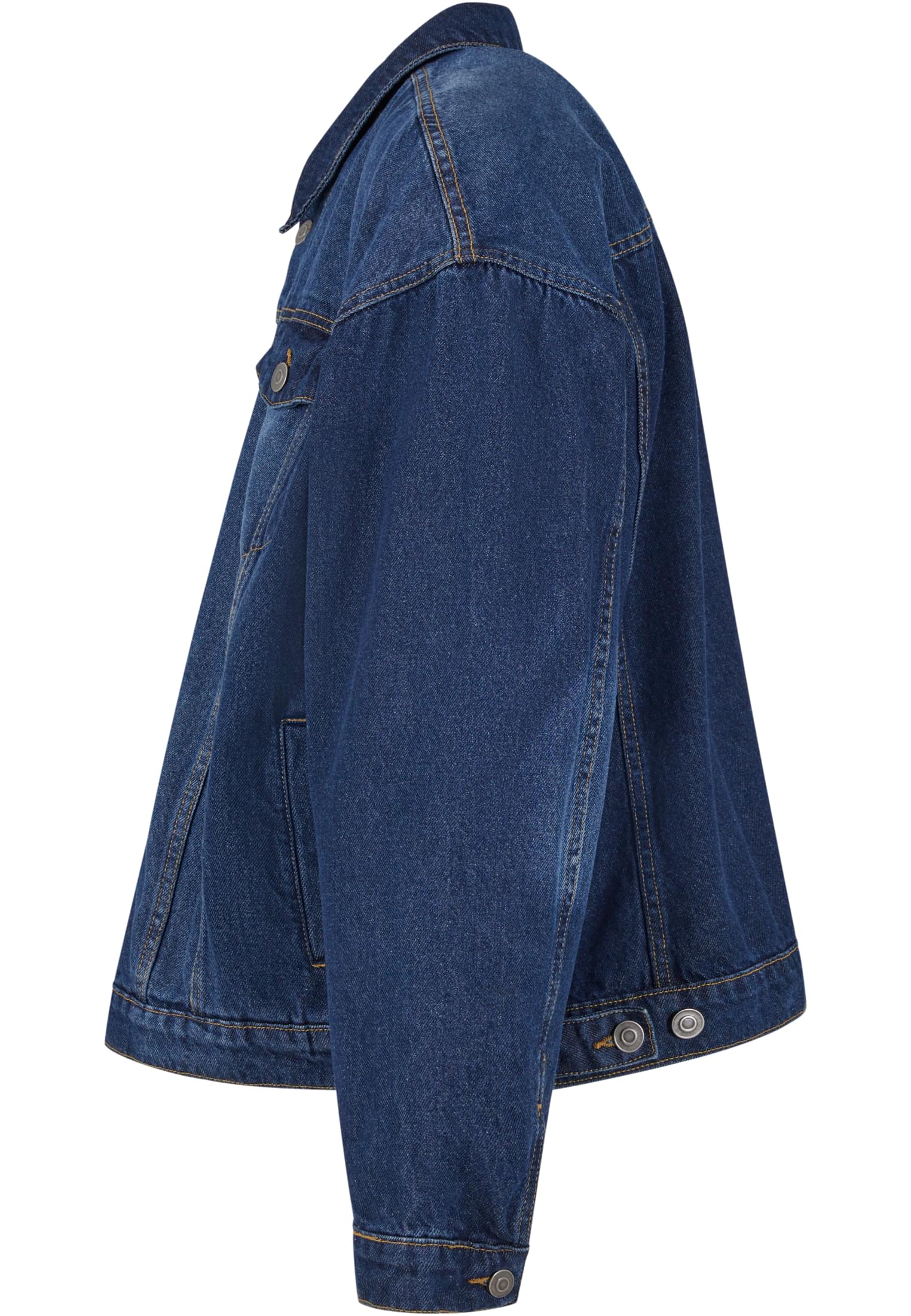 Heavy Ounce Boxy Denim Jacket new mid blue washed | new mid blue washed