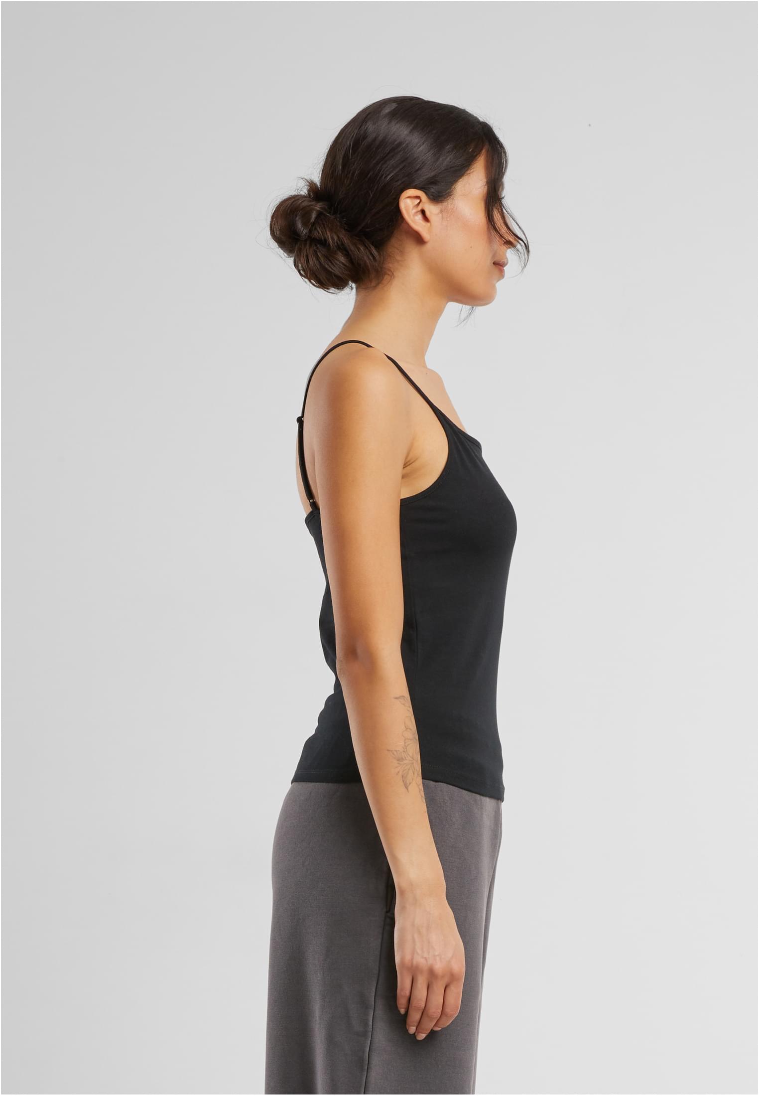 Ladies Stretch Jersey Short Slim Top black | black