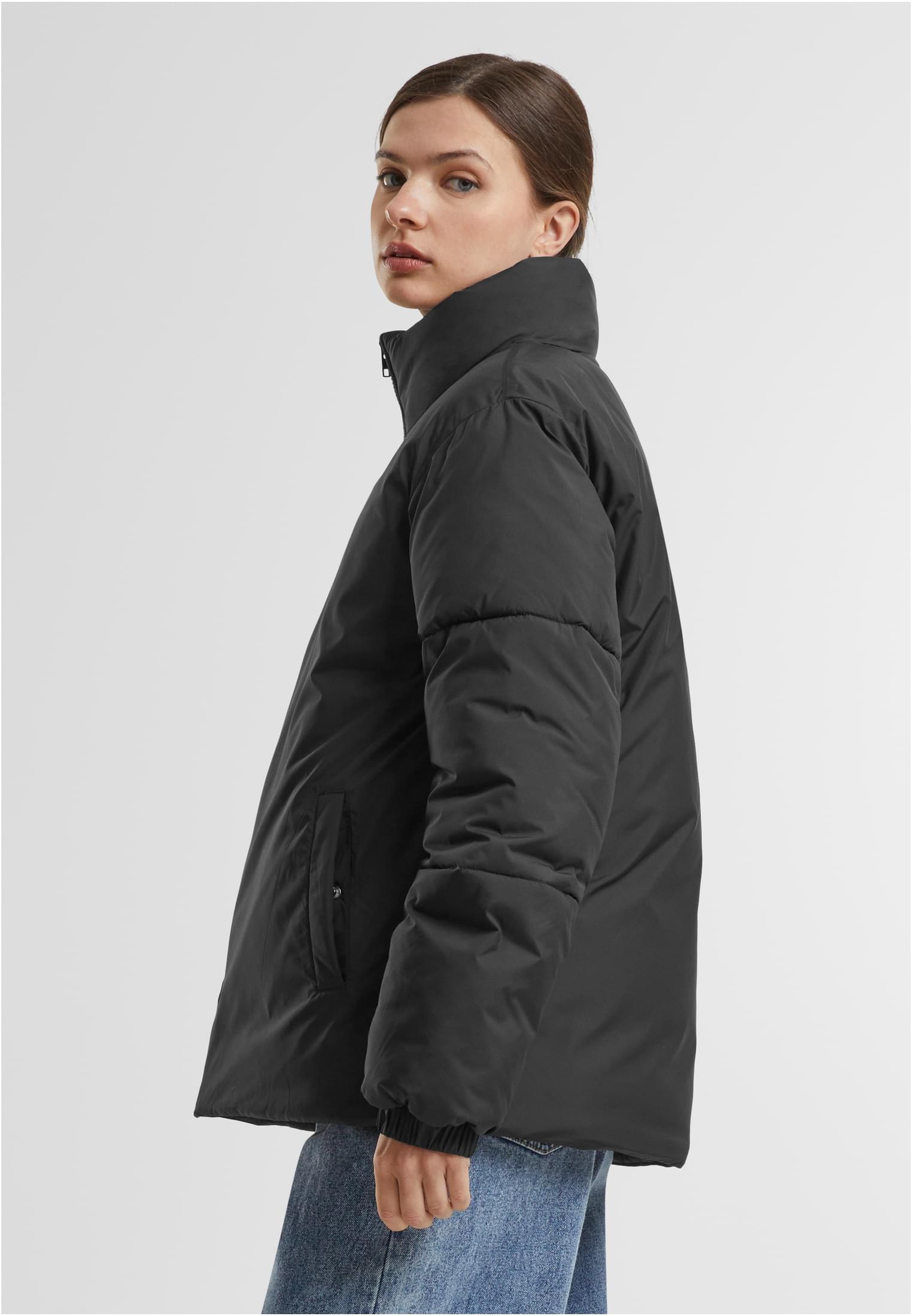 Ladies Loose Puffer Jacket black | black