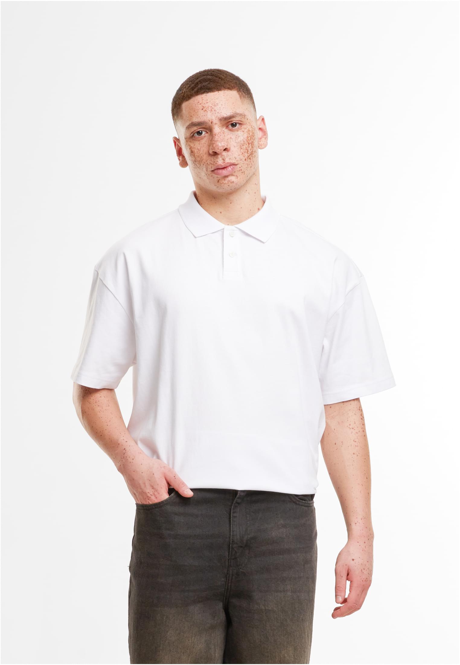 Oversized Polo Shirt white | white