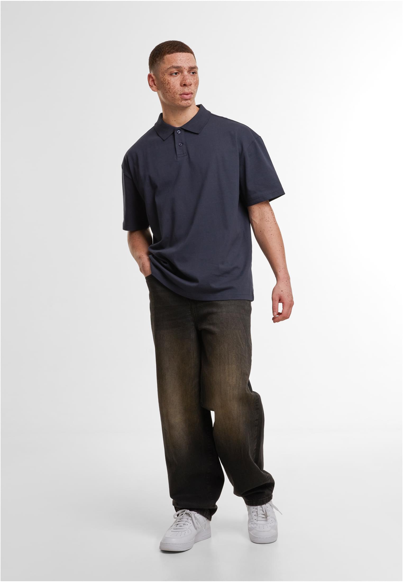 Oversized Polo Shirt navy | navy