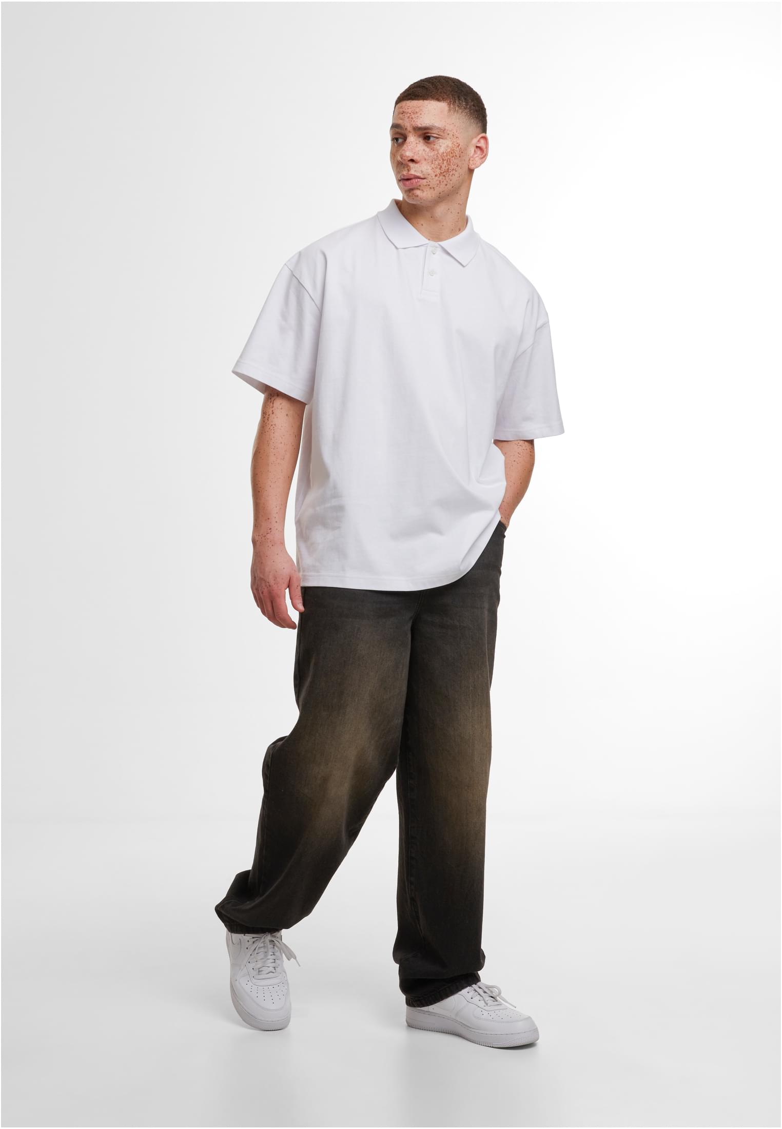 Oversized Polo Shirt white | white