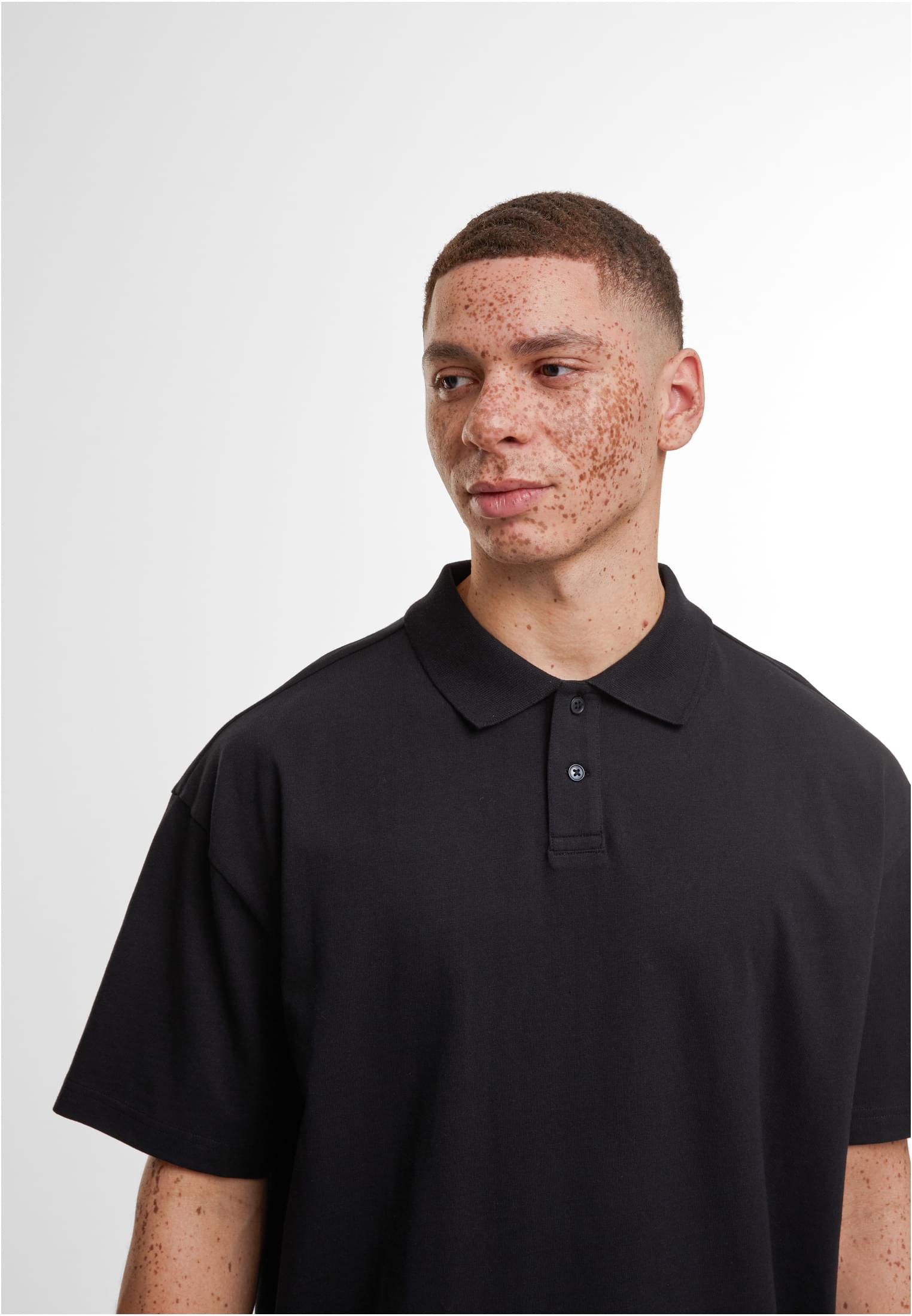 Oversized Polo Shirt black | black