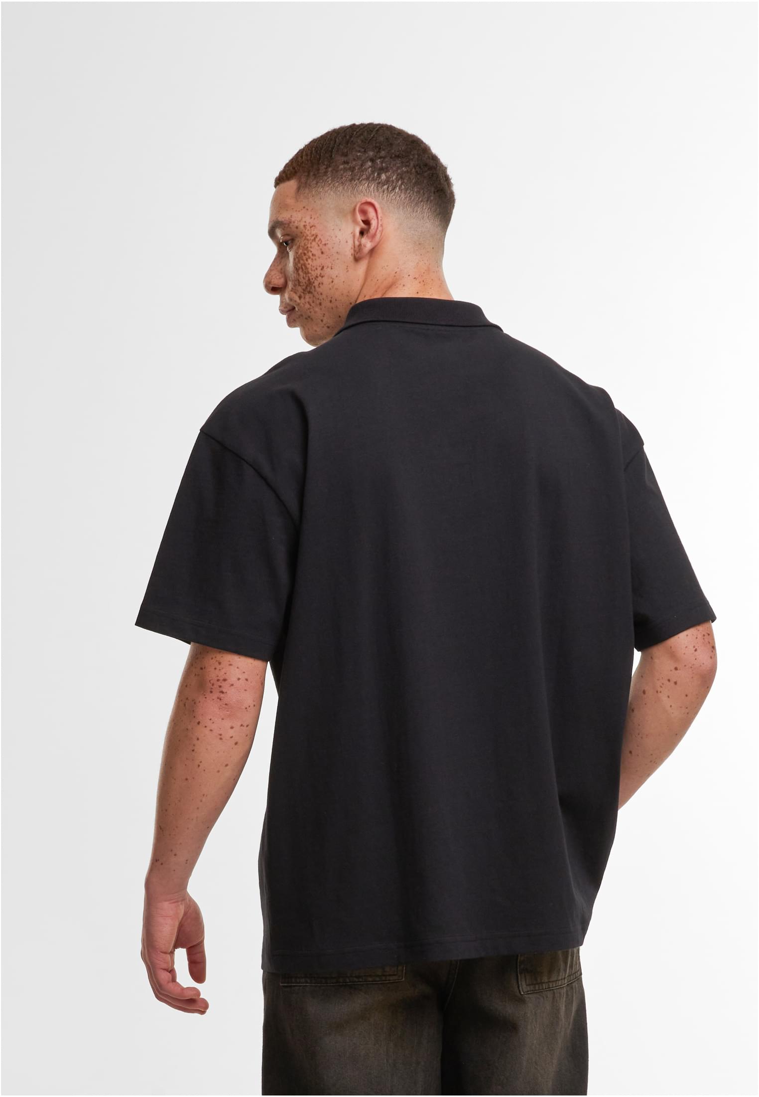 Oversized Polo Shirt black | black