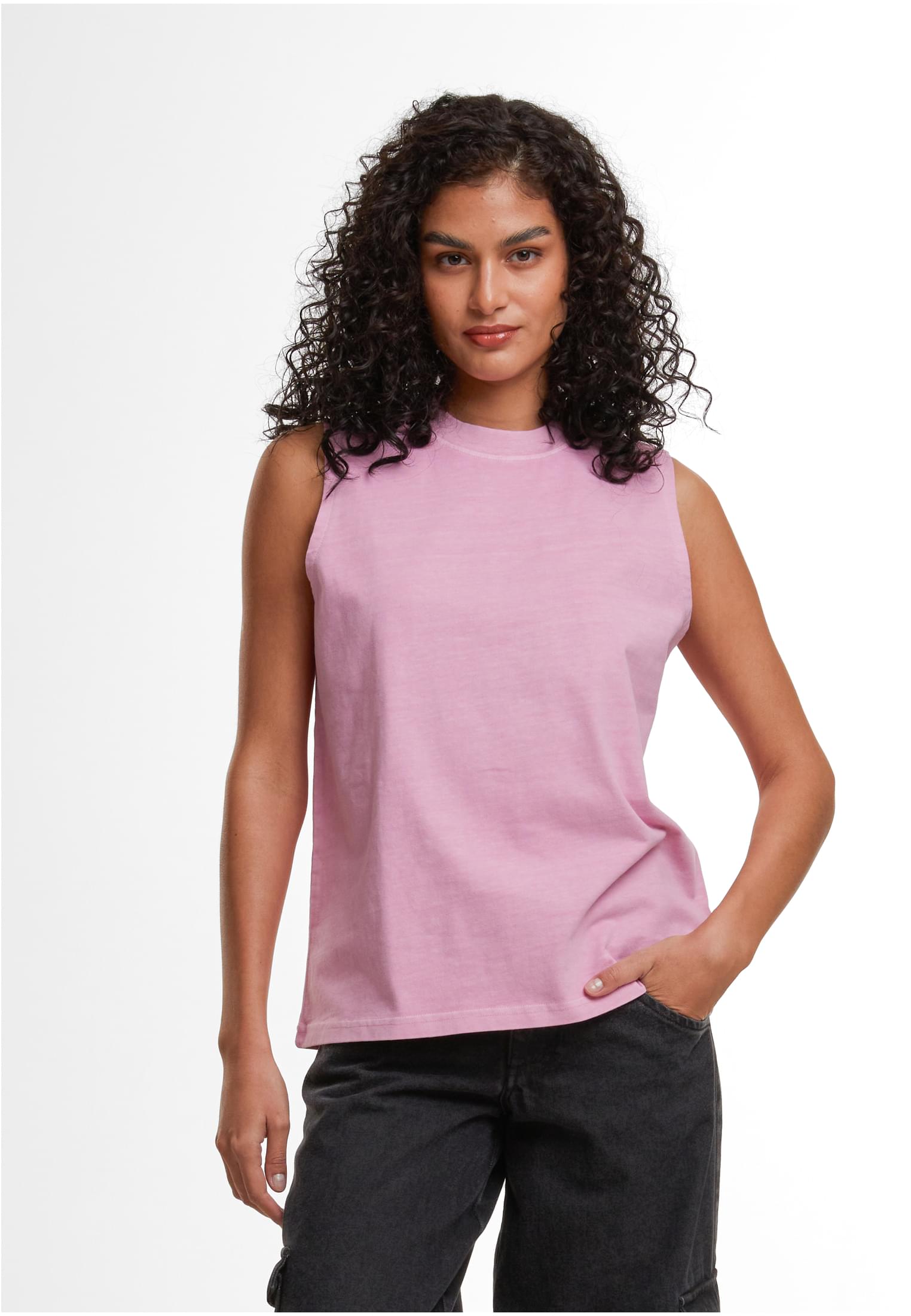Ladies Vintage Washed Sleeveless Tee coolpink | coolpink