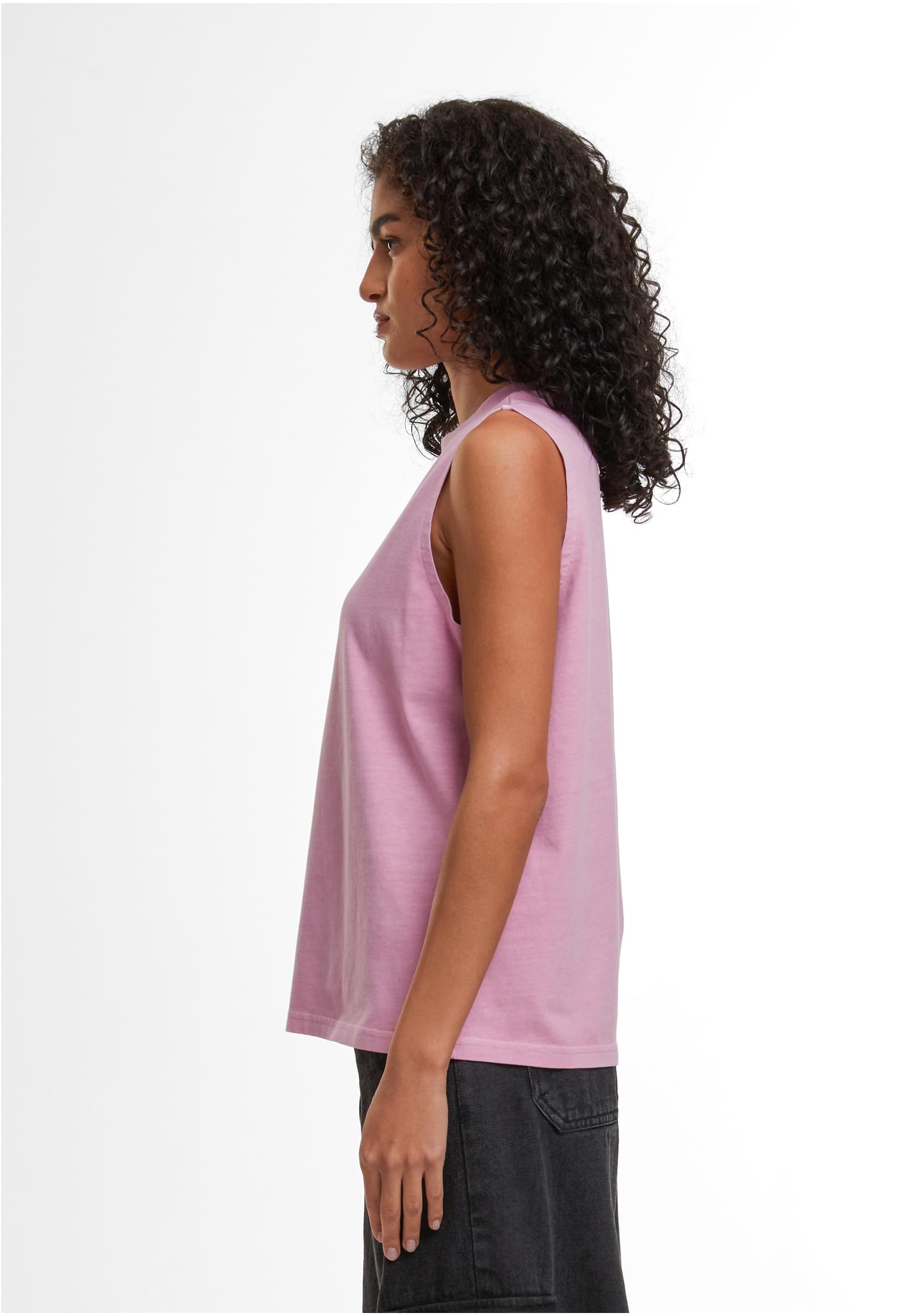 Ladies Vintage Washed Sleeveless Tee coolpink | coolpink