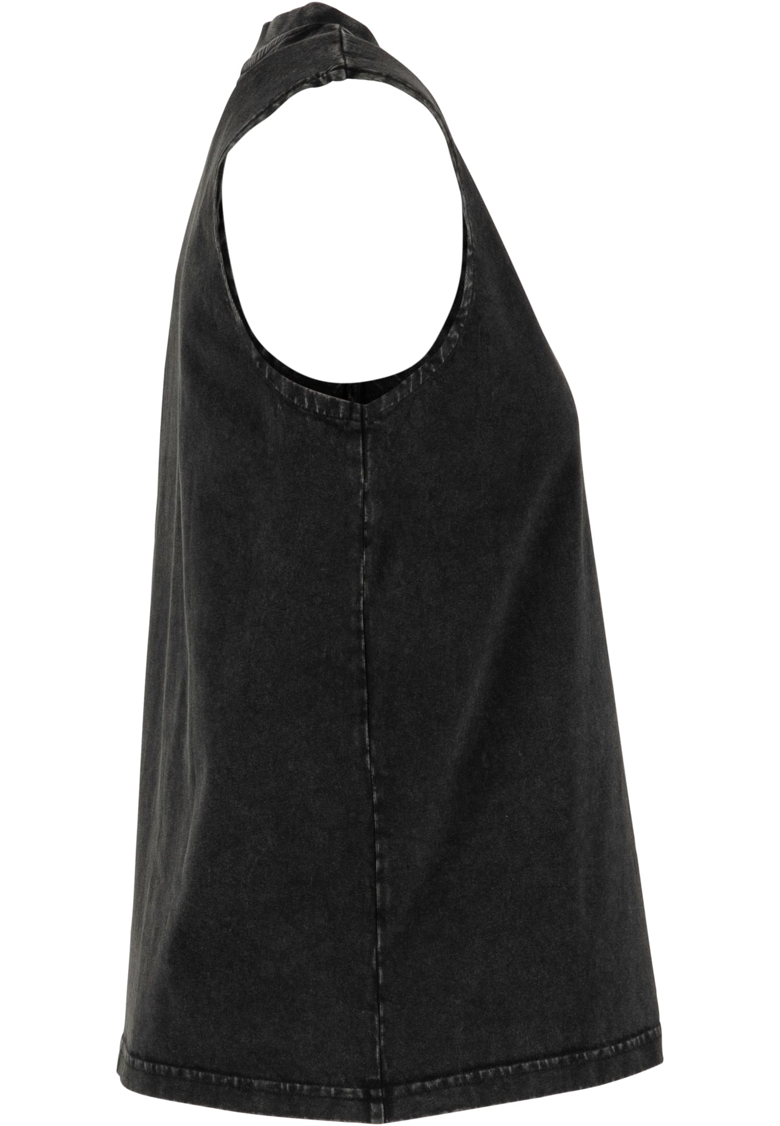 Ladies Vintage Washed Sleeveless Tee black | black