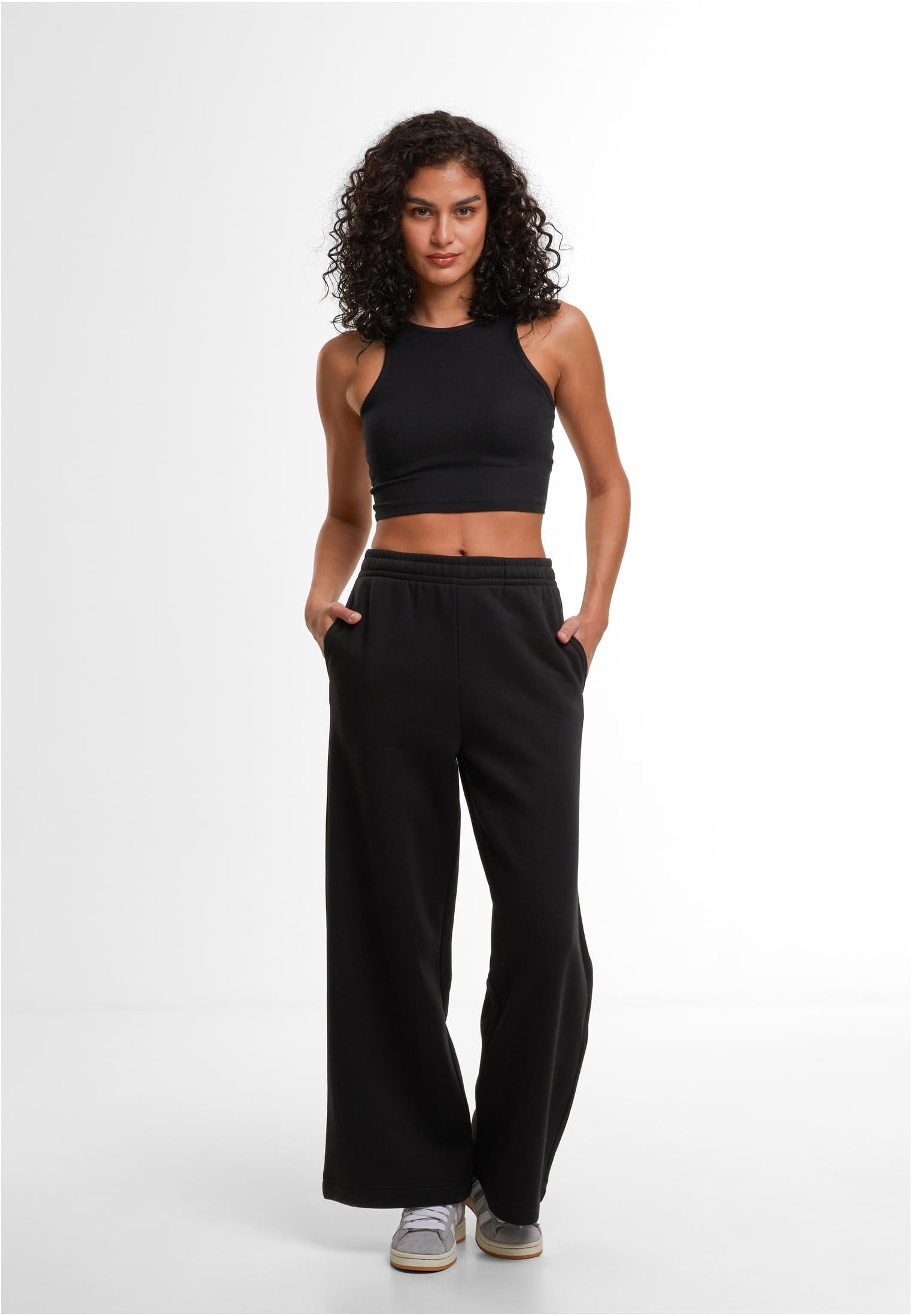 Ladies Wideleg Sweatpants black | black