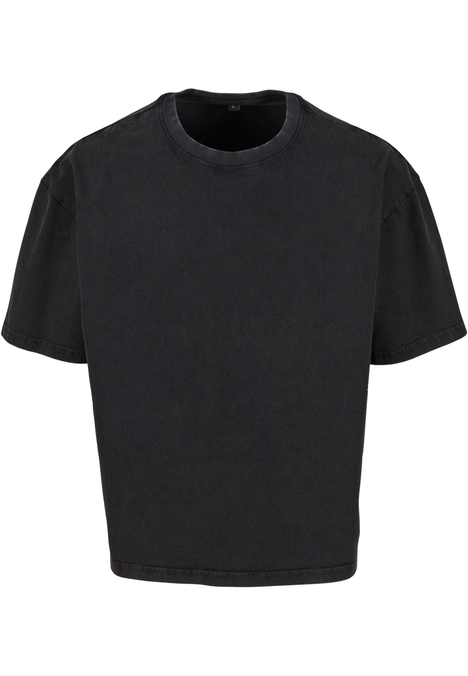 Vintage Cropped Heavy Oversize Tee black | black