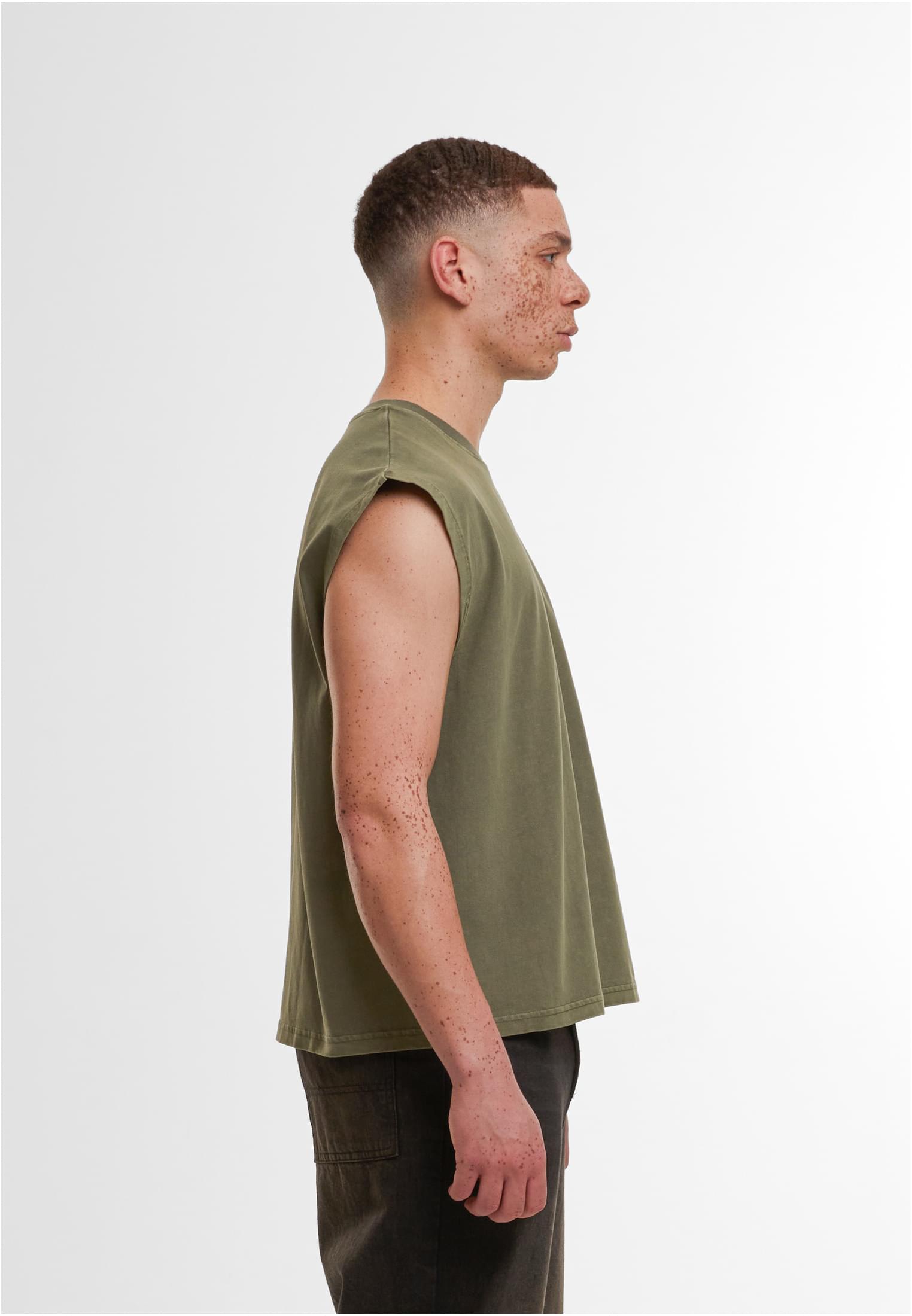 Vintage Cropped Heavy Sleeveless Tee warmkhaki | warmkhaki