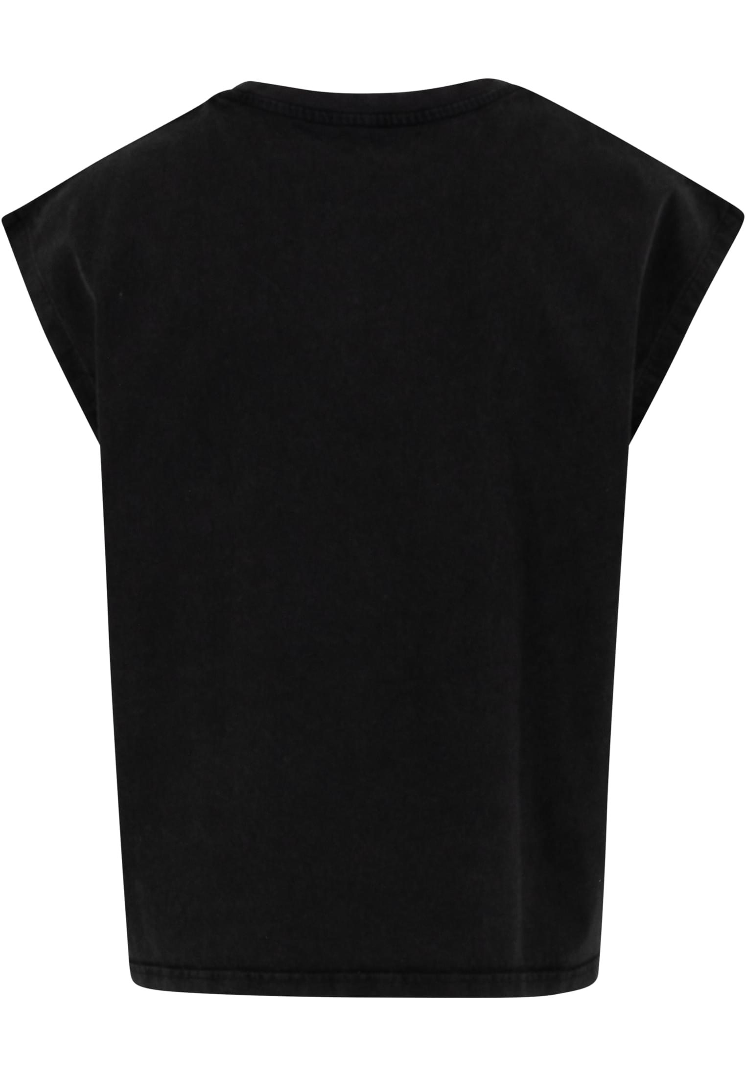 Vintage Cropped Heavy Sleeveless Tee black | black